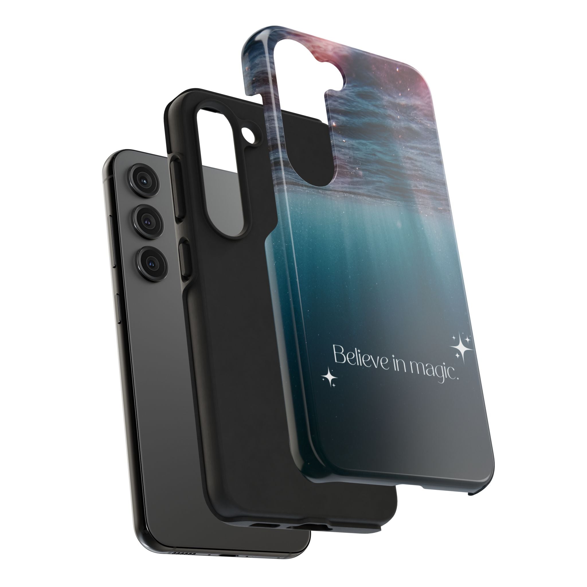 Believe in Magic Phone Case — Mystical Ocean Galaxy Tough Phone Case