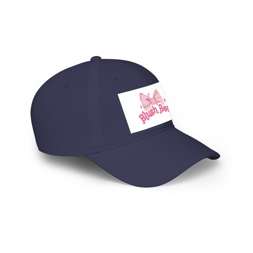 Blush Bow Cap — Cute Pink Bow Baseball Hat with "Blush Bow" Logo
