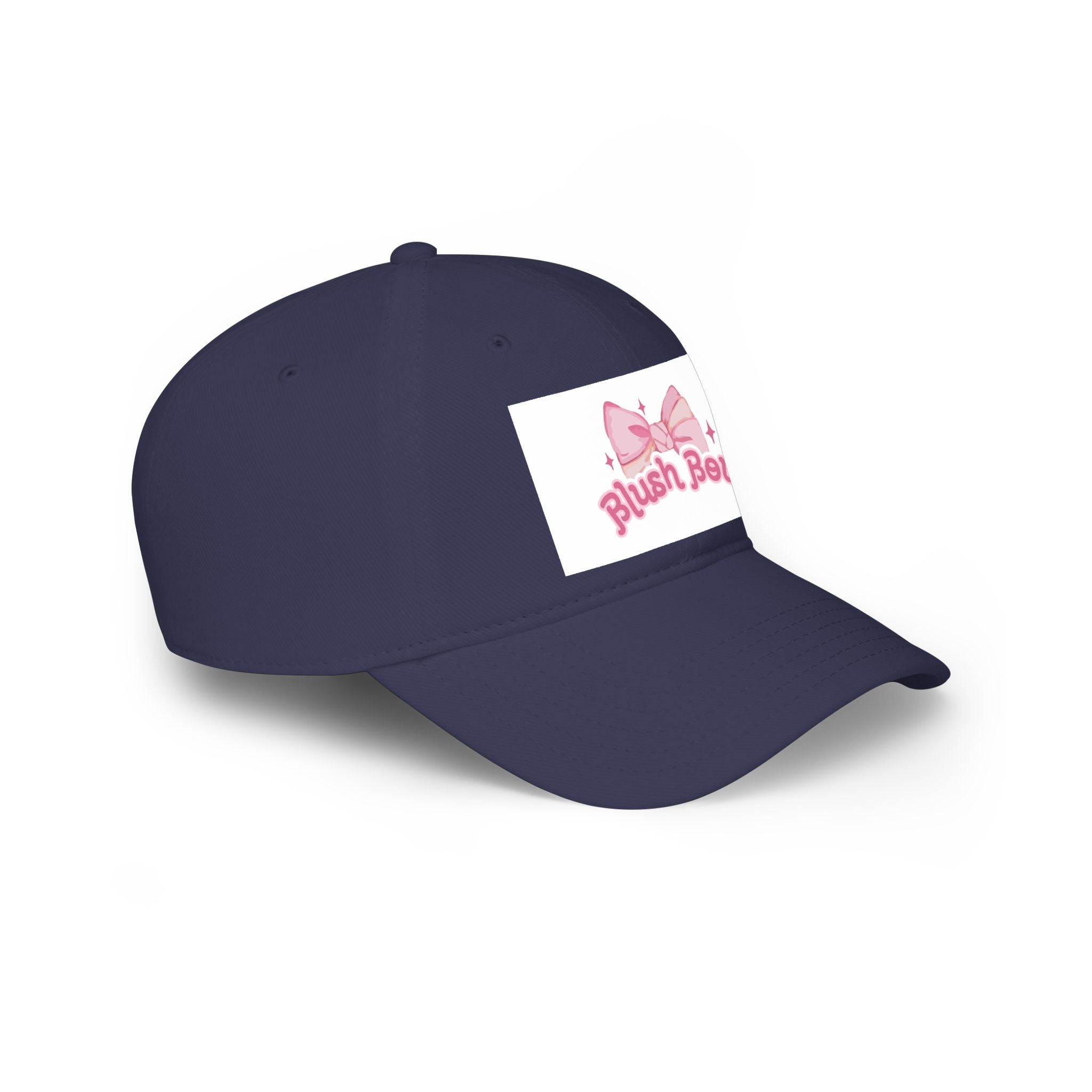 Blush Bow Cap — Cute Pink Bow Baseball Hat with "Blush Bow" Logo