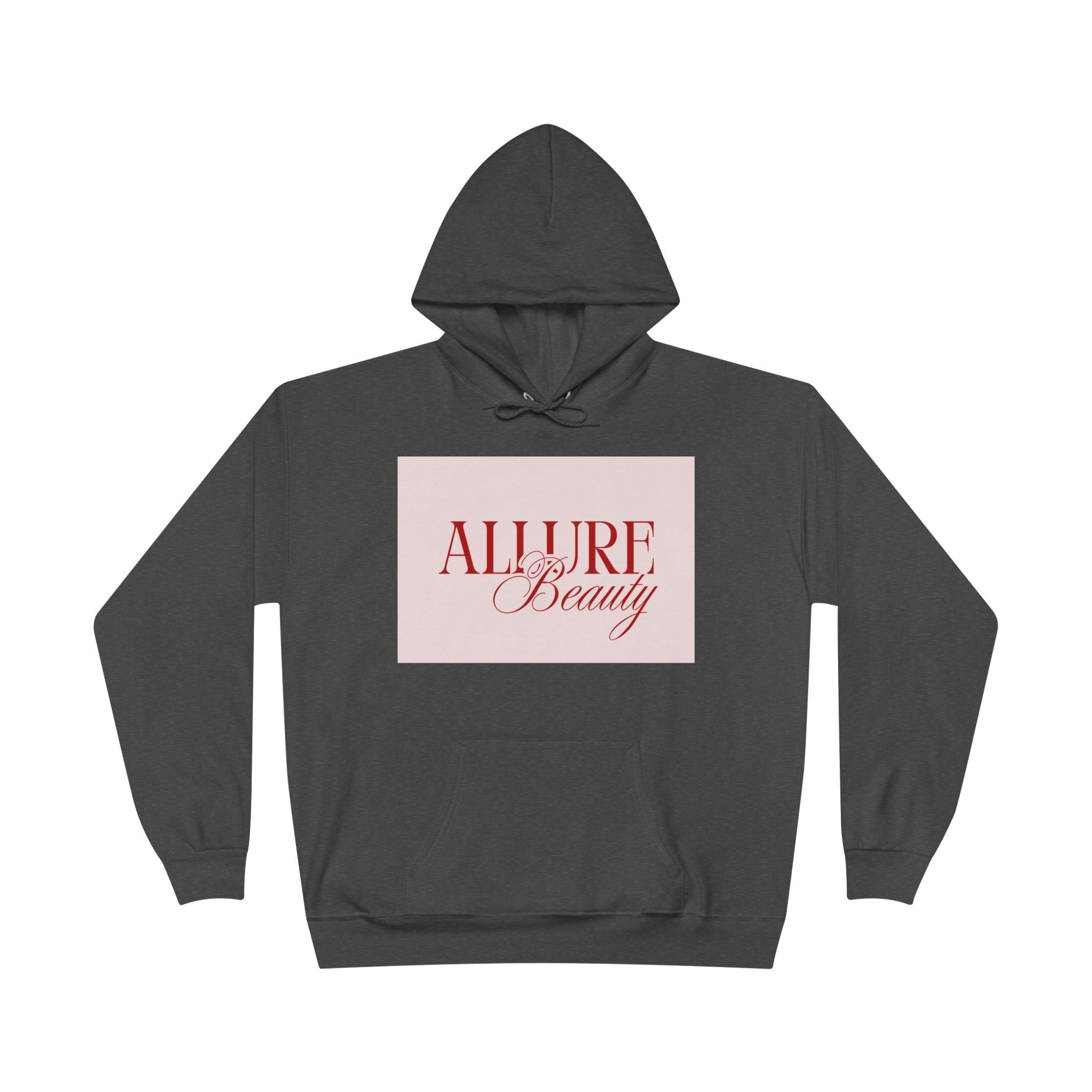Unisex Allure Beauty Hoodie — Pink Logo Pullover for Beauty Lovers