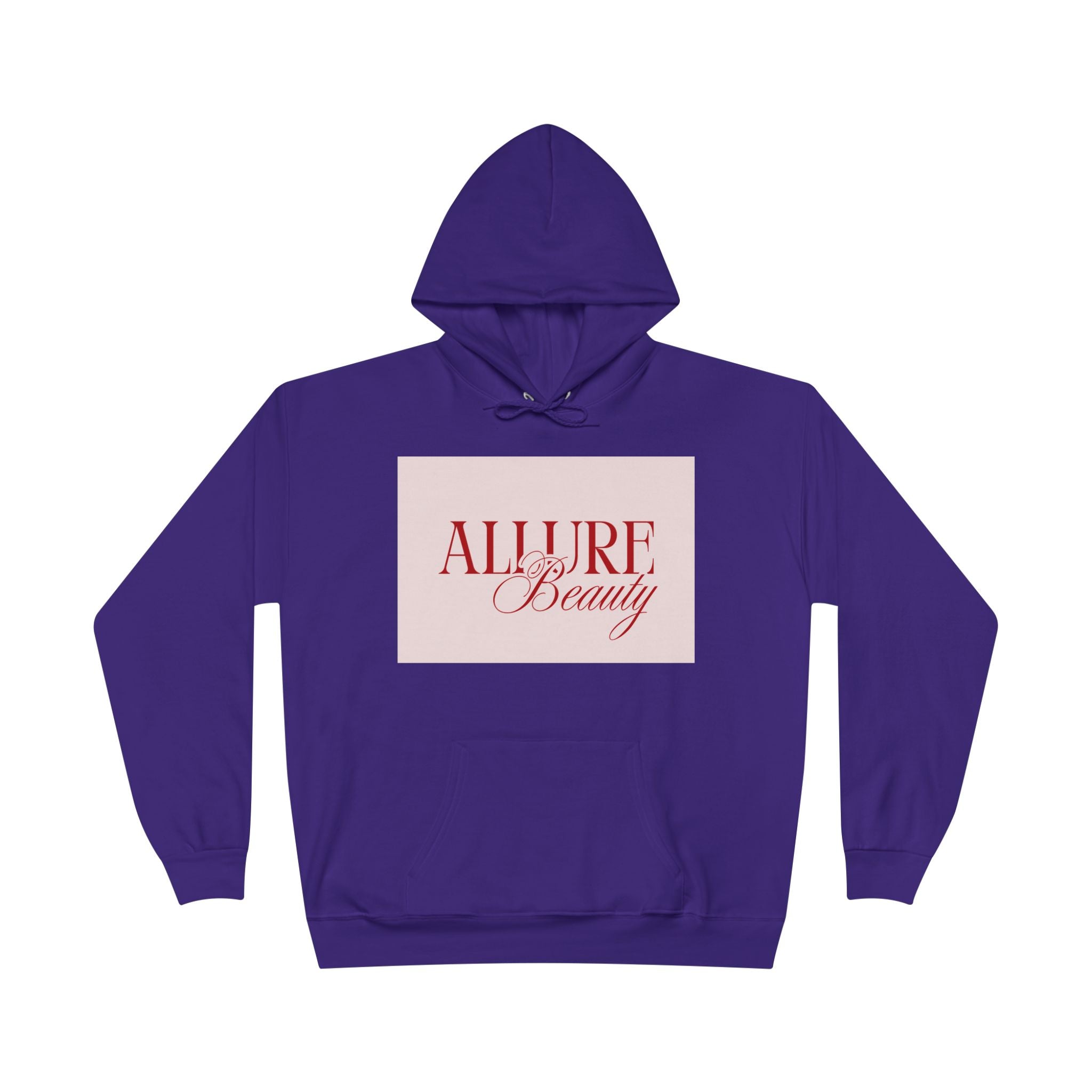 Unisex Allure Beauty Hoodie — Pink Logo Pullover for Beauty Lovers