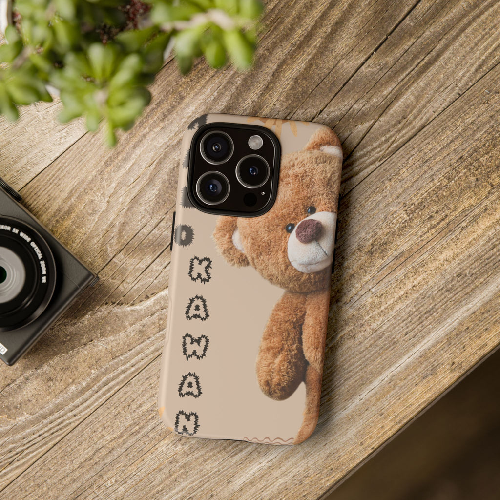 Cute Teddy Bear Phone Case — Personalized "Kawan" Design
