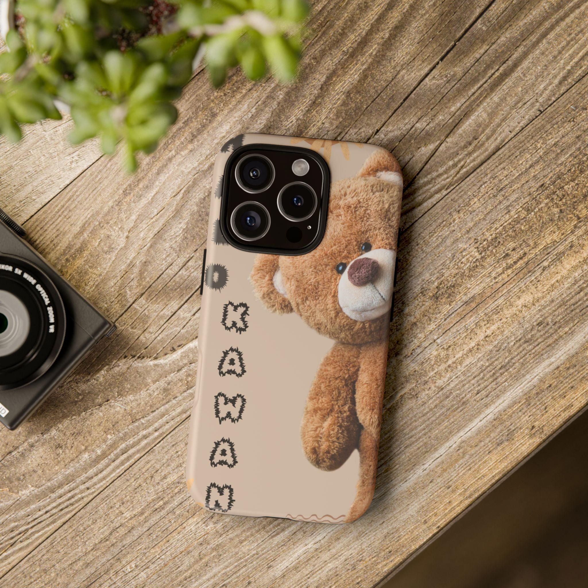 Cute Teddy Bear Phone Case — Personalized "Kawan" Design
