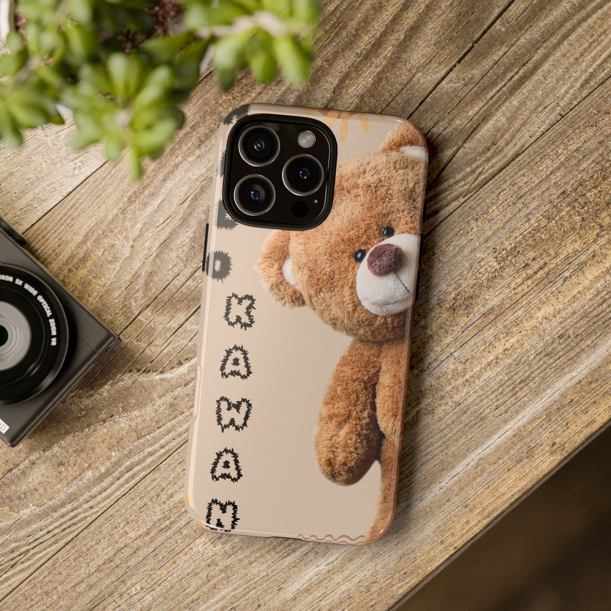 Cute Teddy Bear Phone Case — Personalized "Kawan" Design