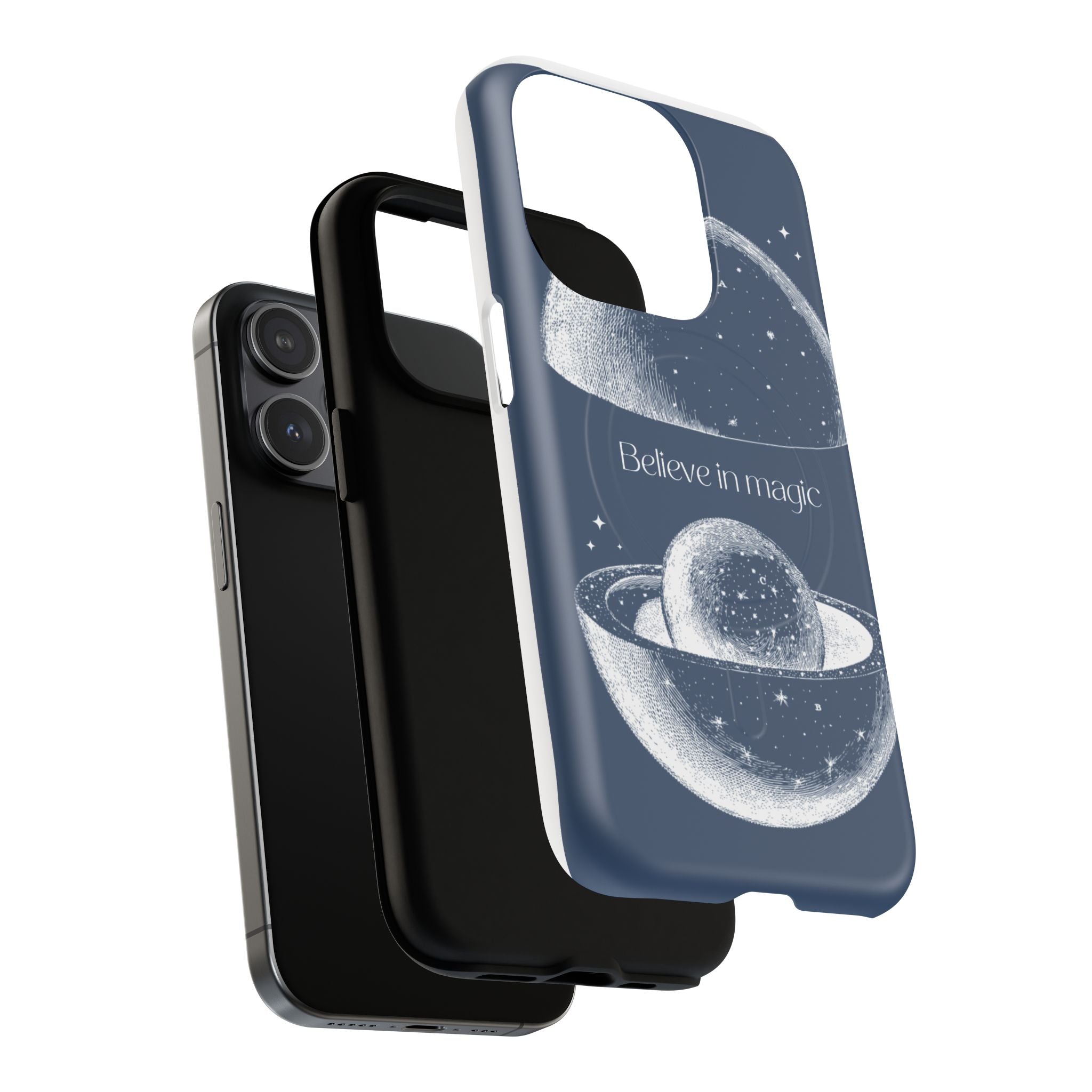 Believe in Magic Phone Case — Protective Magnetic Tough Case with Celestial Design