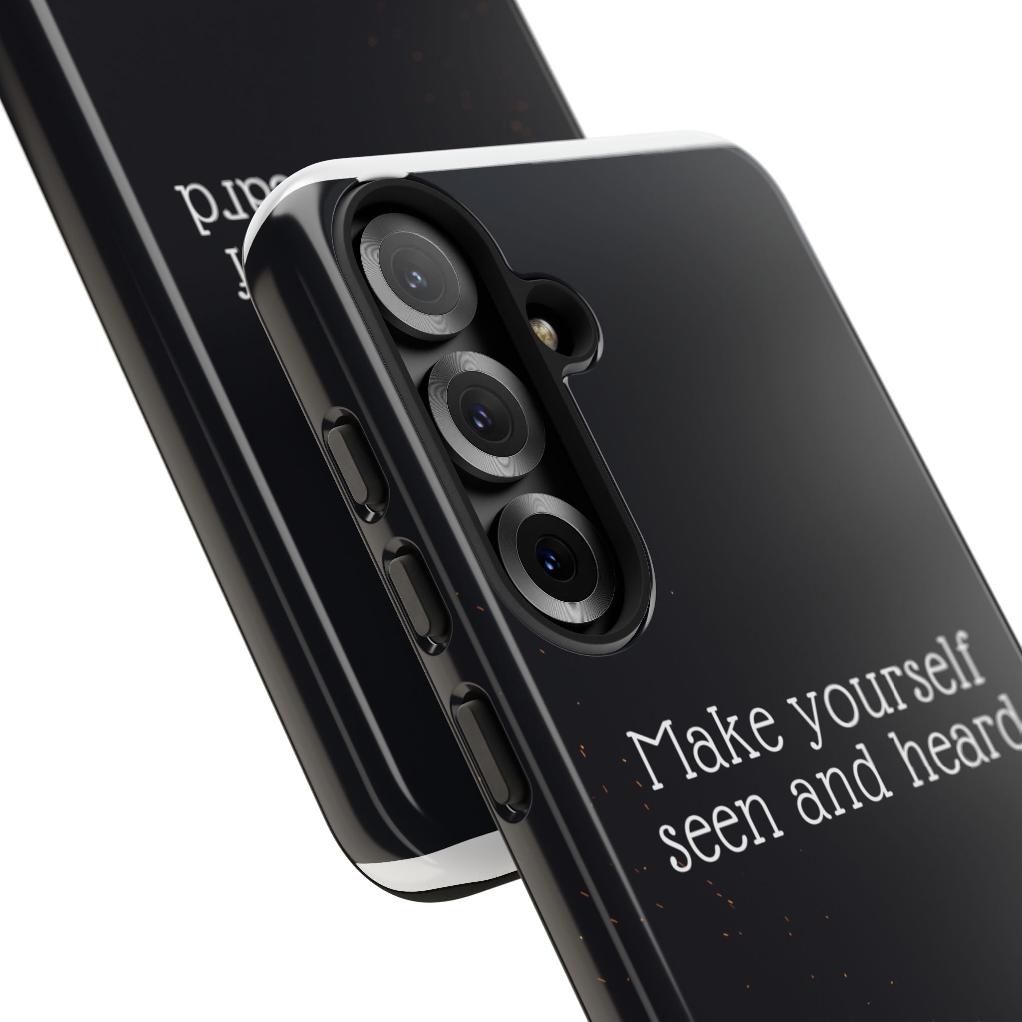 Phone Case — "Make Yourself Seen and Heard" Fire Graphic Protective Cover