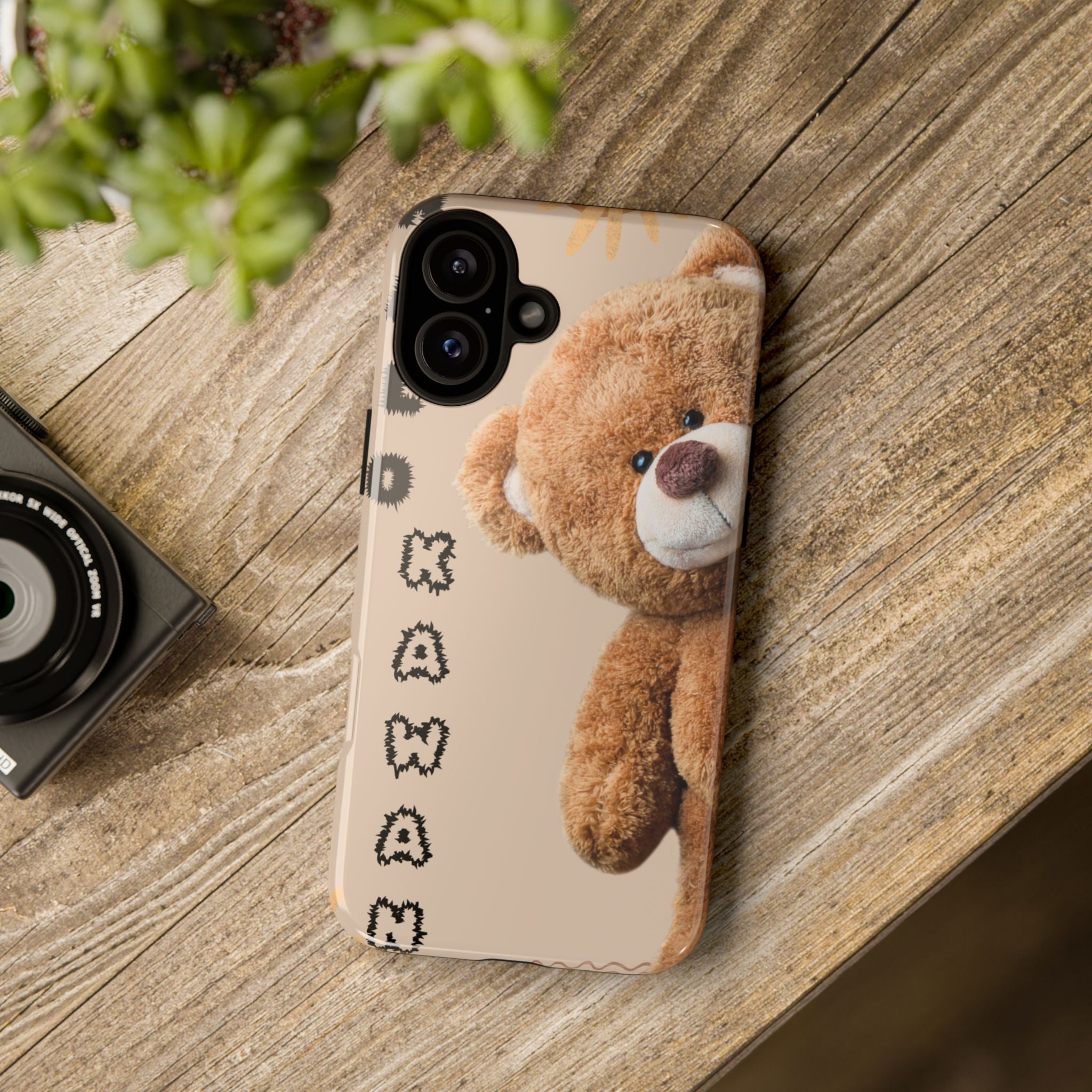 Cute Teddy Bear Phone Case — Personalized "Kawan" Design