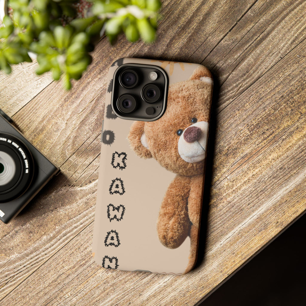 Cute Teddy Bear Phone Case — Personalized "Kawan" Design