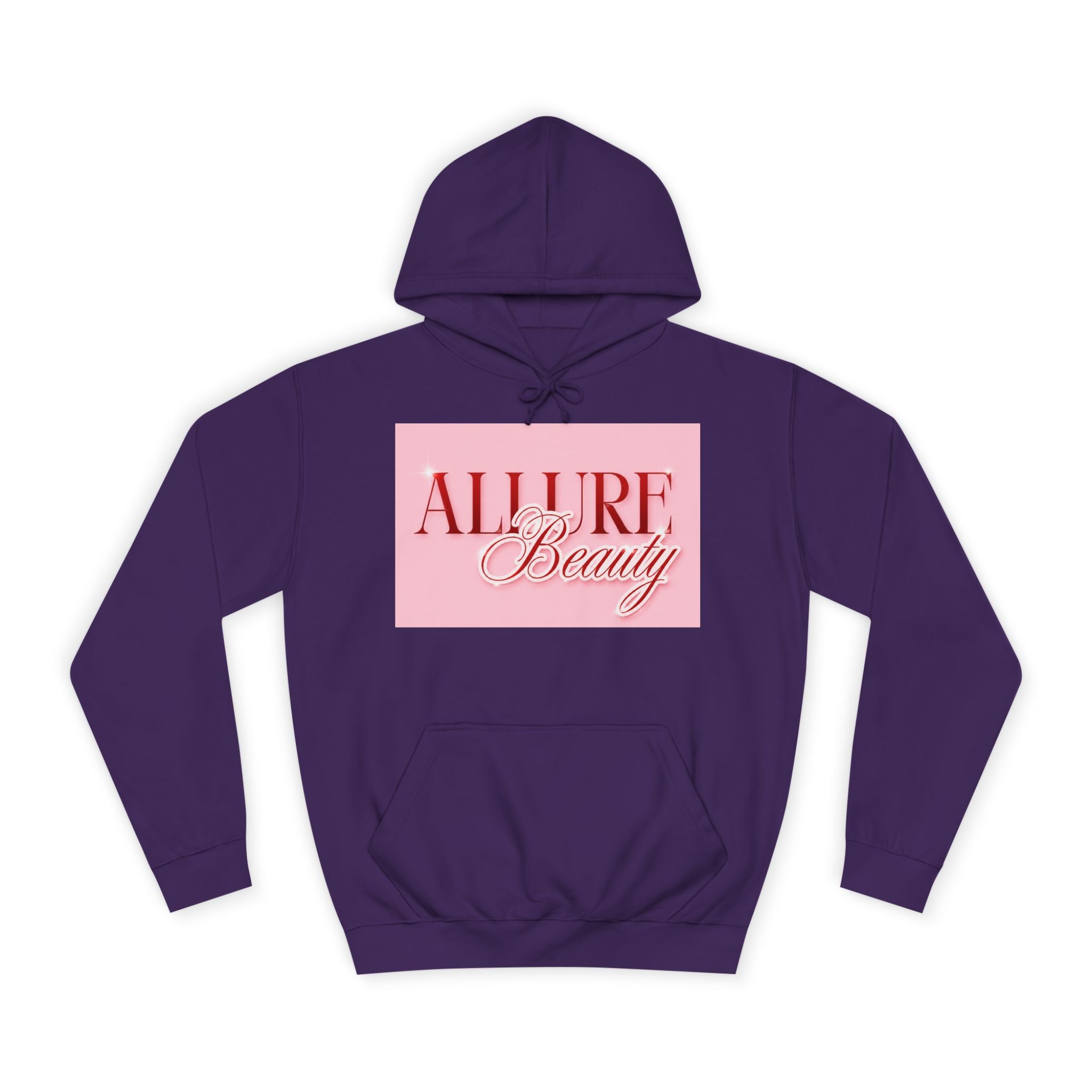 Unisex Allure Beauty Hoodie — Pink Logo Comfort Pullover