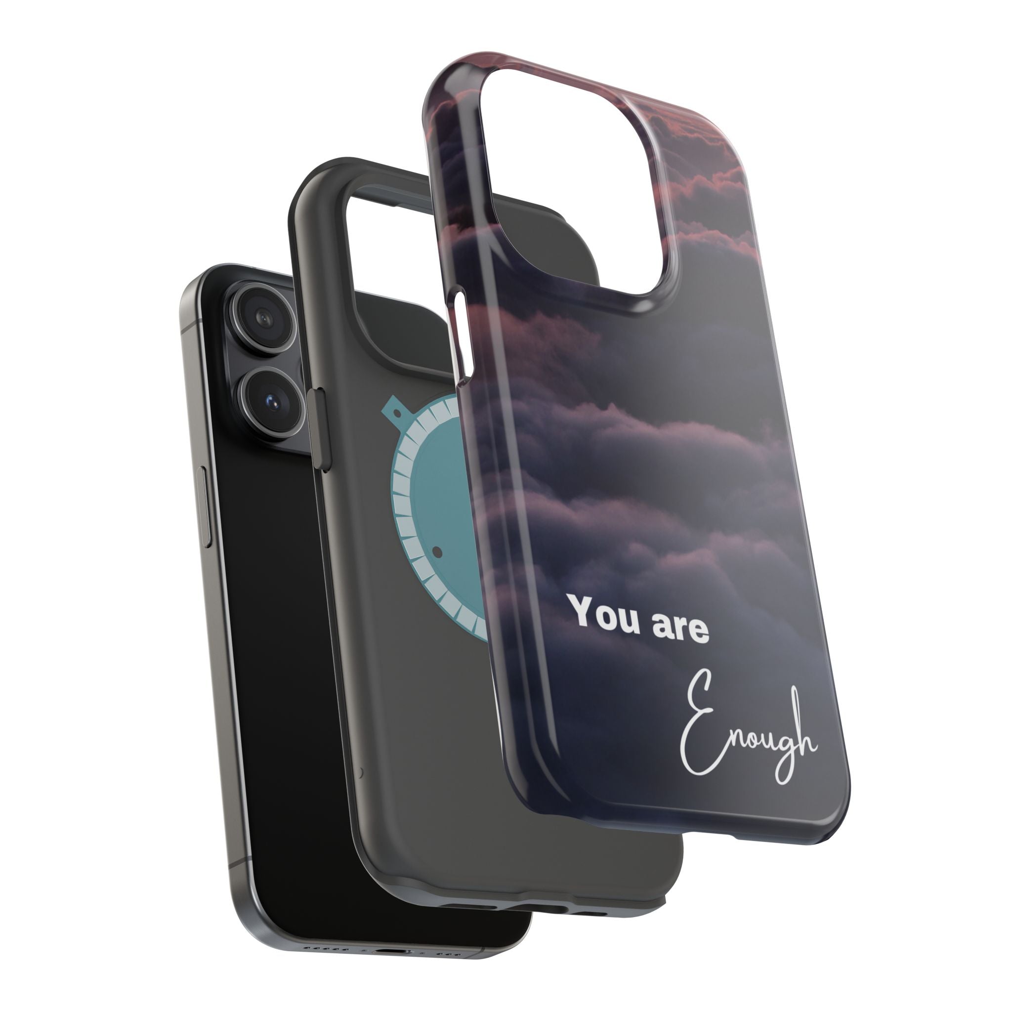 Phone Case — 'You Are Enough' Cloudy Sky Magnetic Impact-Resistant Case