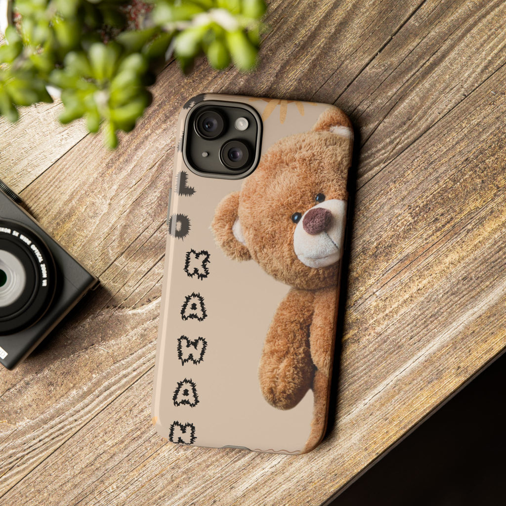 Cute Teddy Bear Phone Case — Personalized "Kawan" Design