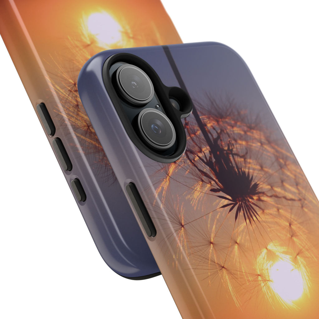 Believe Dandelion Sunset Tough Phone Case — Inspirational Protective iPhone Cover