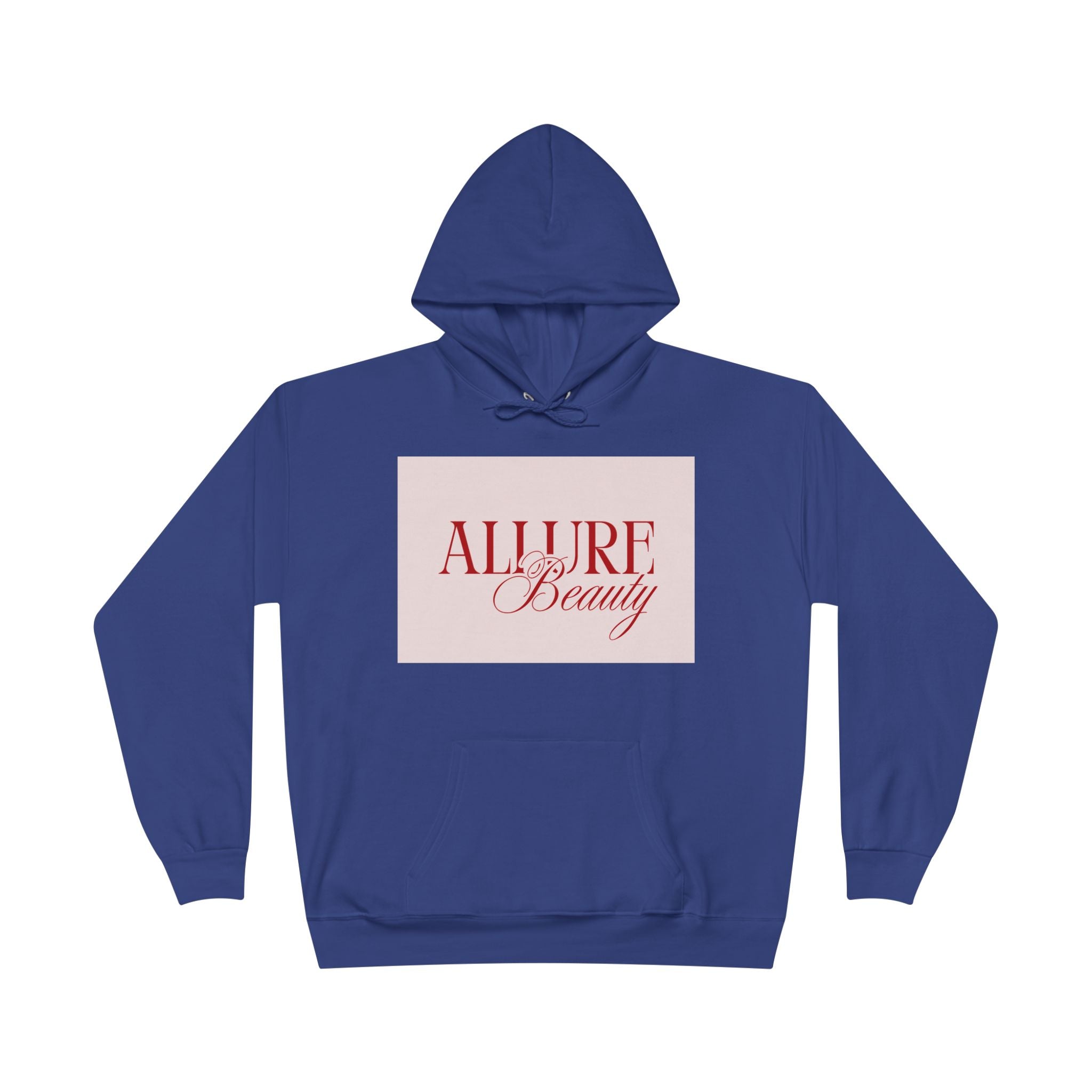 Unisex Allure Beauty Hoodie — Pink Logo Pullover for Beauty Lovers
