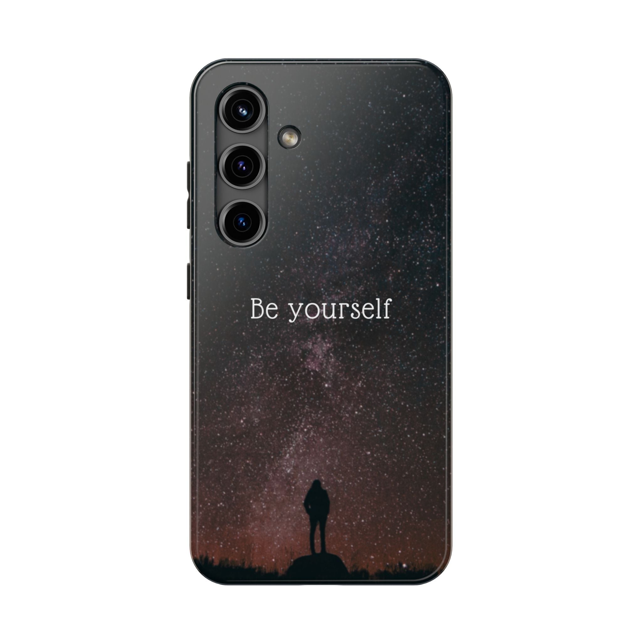 Be Yourself Tough Phone Case — Inspirational Starry Night Protective Cover