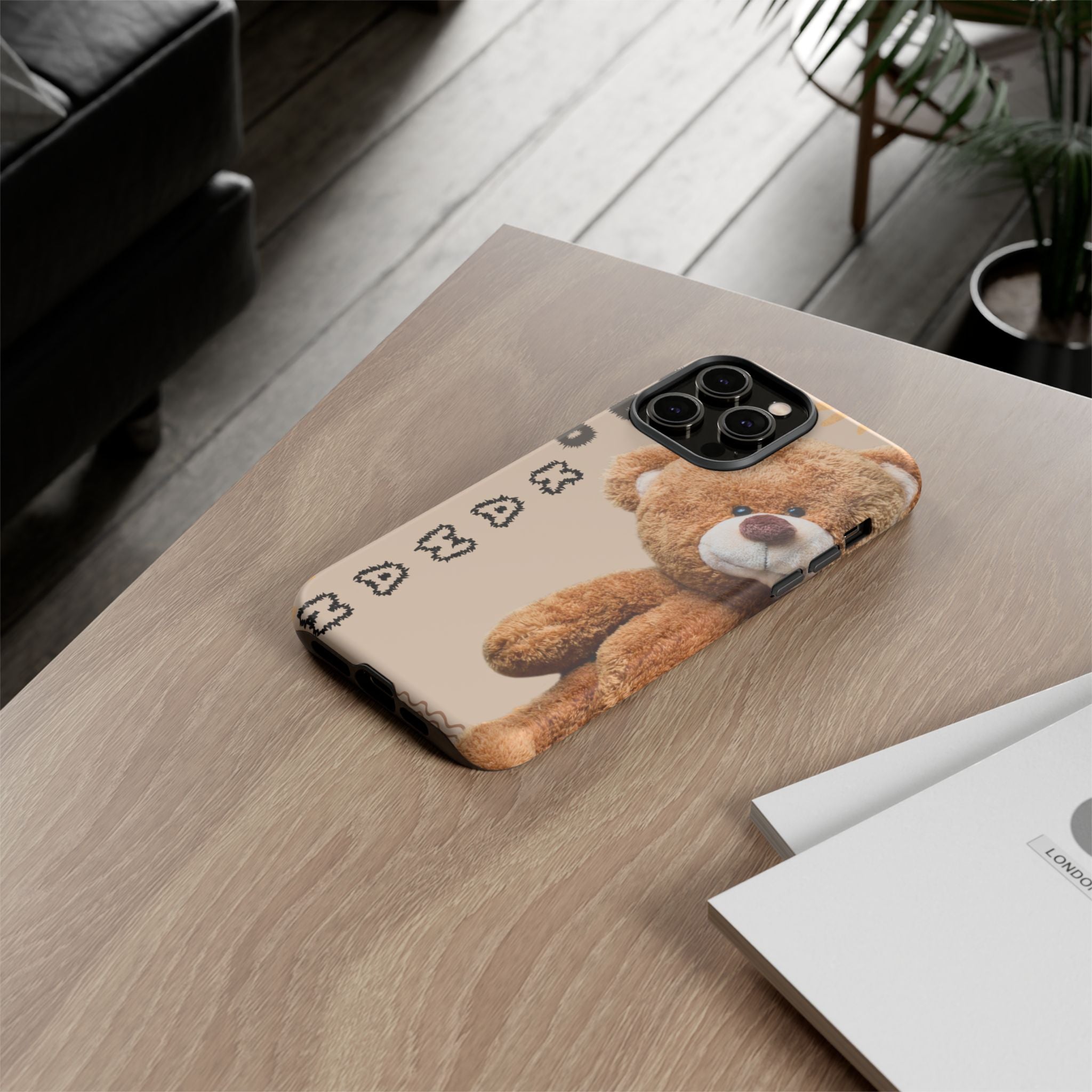 Cute Teddy Bear Phone Case — Personalized "Kawan" Design