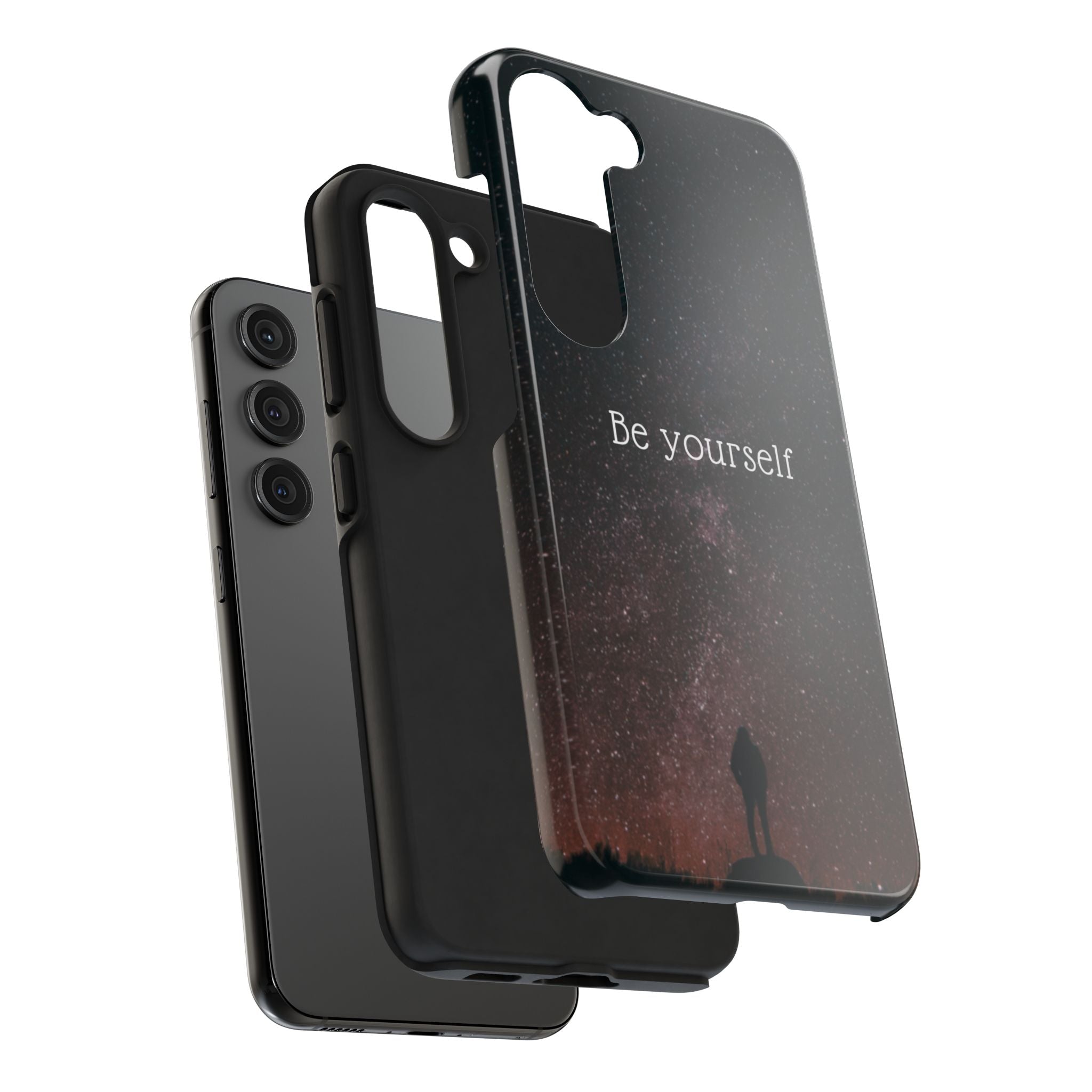 Be Yourself Tough Phone Case — Inspirational Starry Night Protective Cover