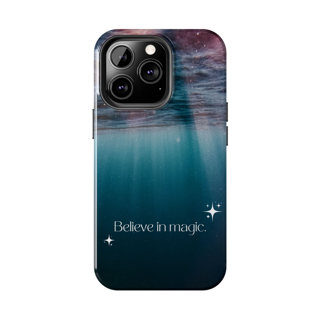 Believe in Magic Phone Case — Mystical Ocean Galaxy Tough Phone Case