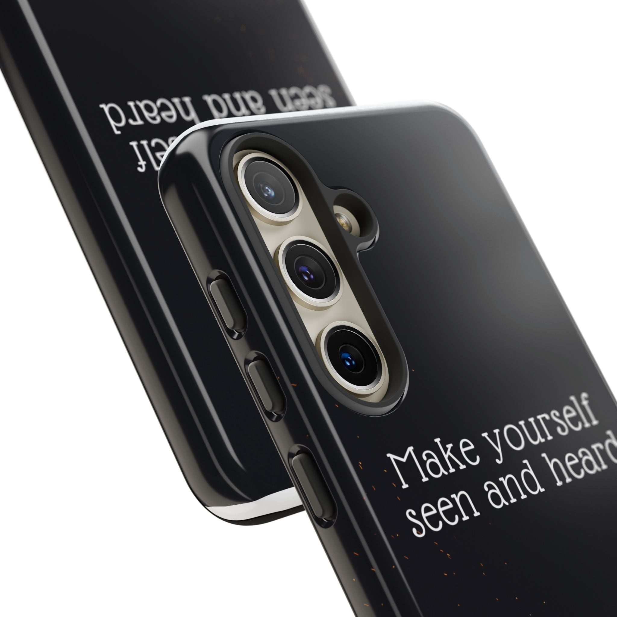 Phone Case — "Make Yourself Seen and Heard" Fire Graphic Protective Cover