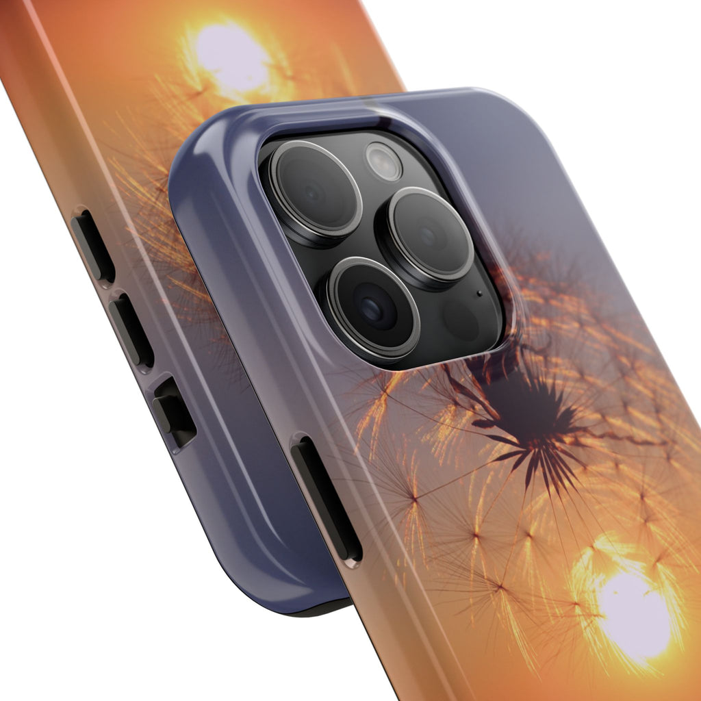 Believe Dandelion Sunset Tough Phone Case — Inspirational Protective iPhone Cover