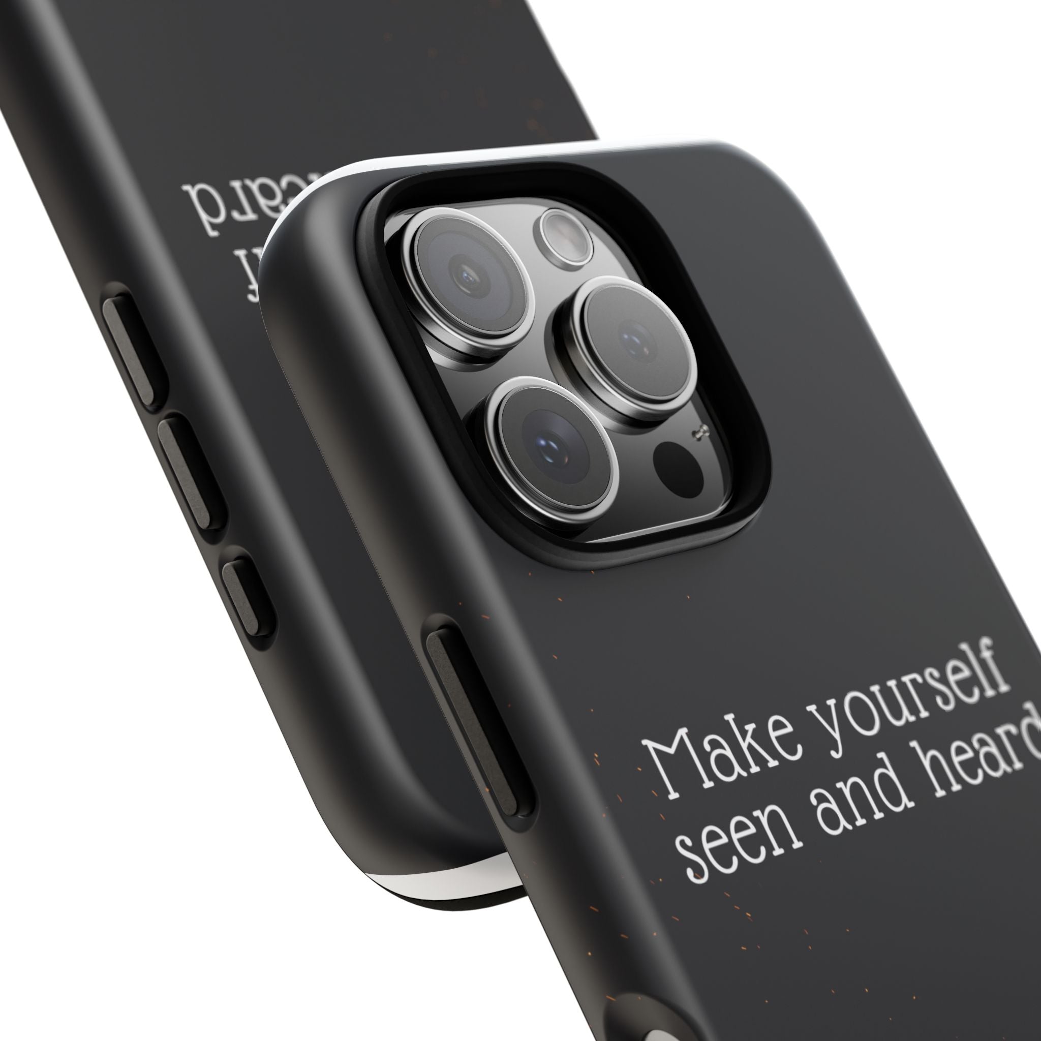 Phone Case — "Make Yourself Seen and Heard" Fire Graphic Protective Cover