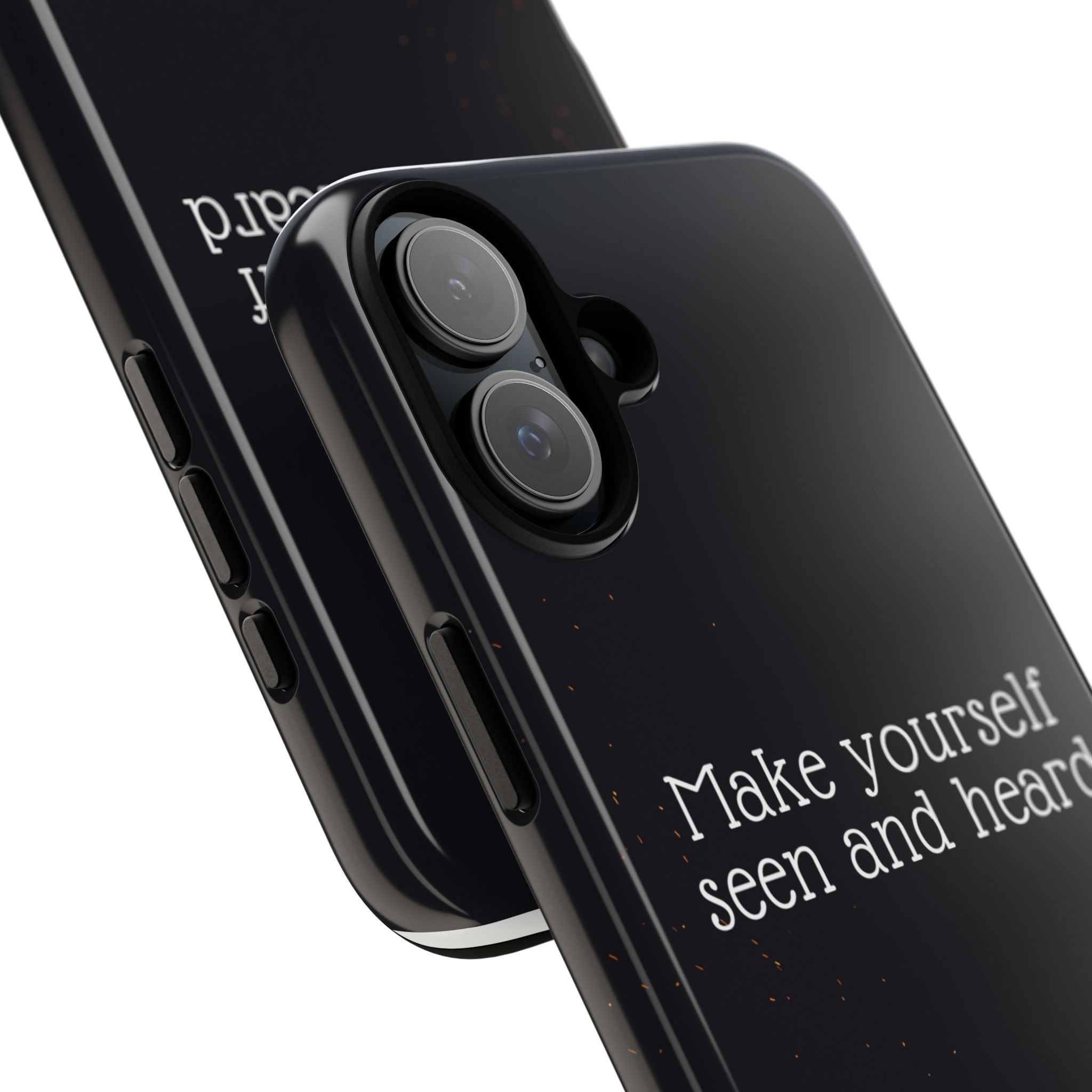 Phone Case — "Make Yourself Seen and Heard" Fire Graphic Protective Cover