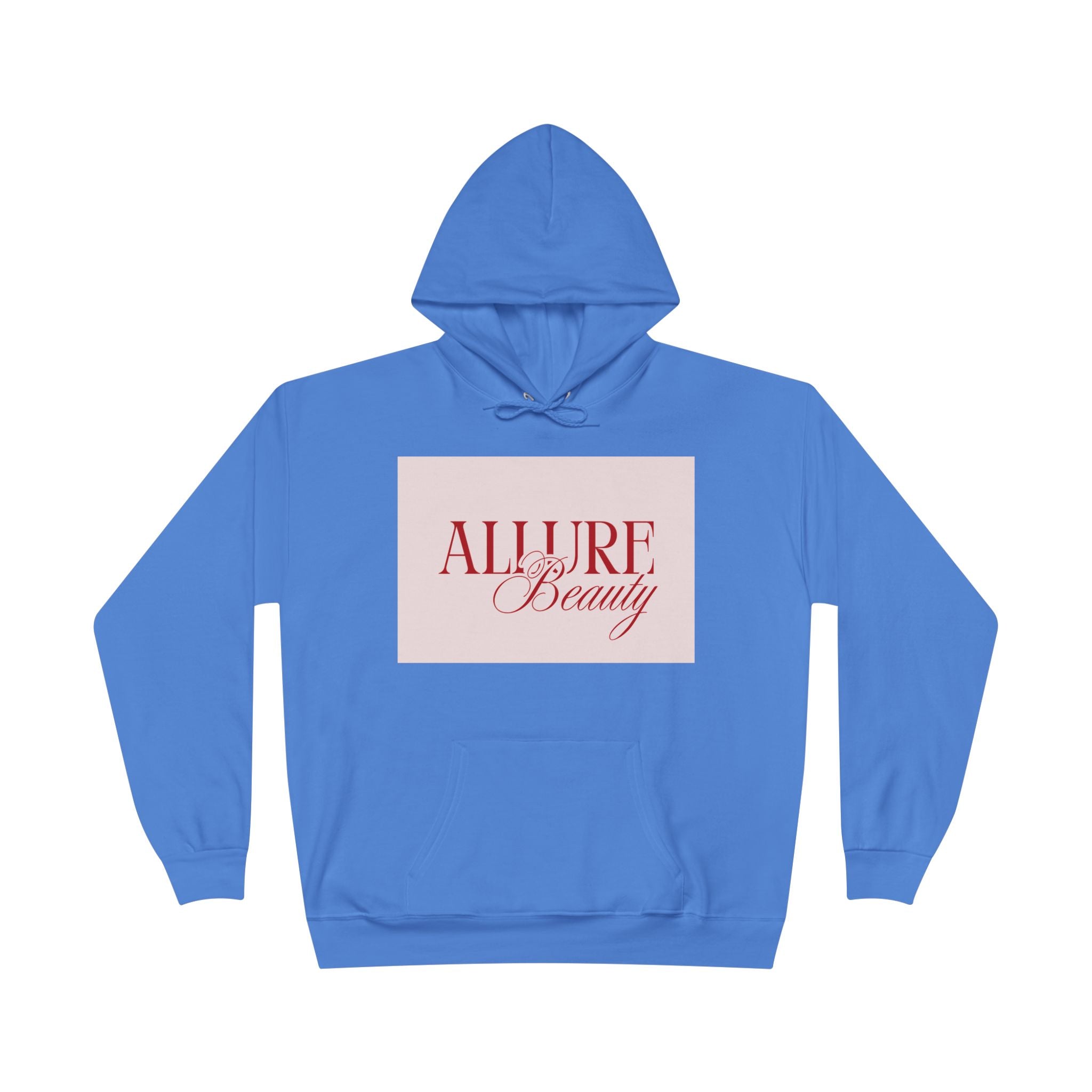 Unisex Allure Beauty Hoodie — Pink Logo Pullover for Beauty Lovers