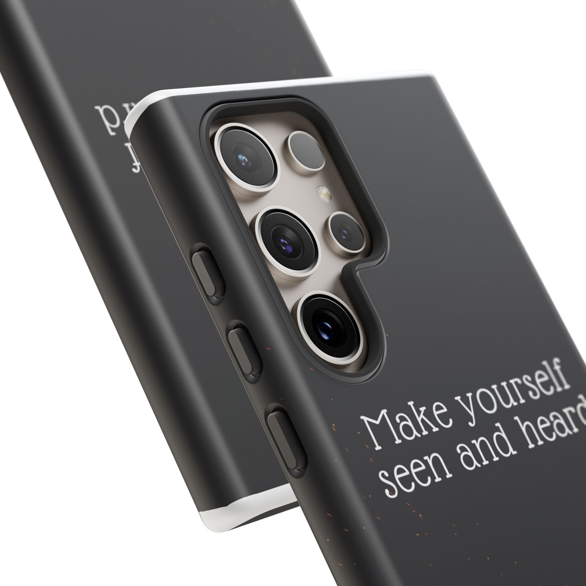 Phone Case — "Make Yourself Seen and Heard" Fire Graphic Protective Cover