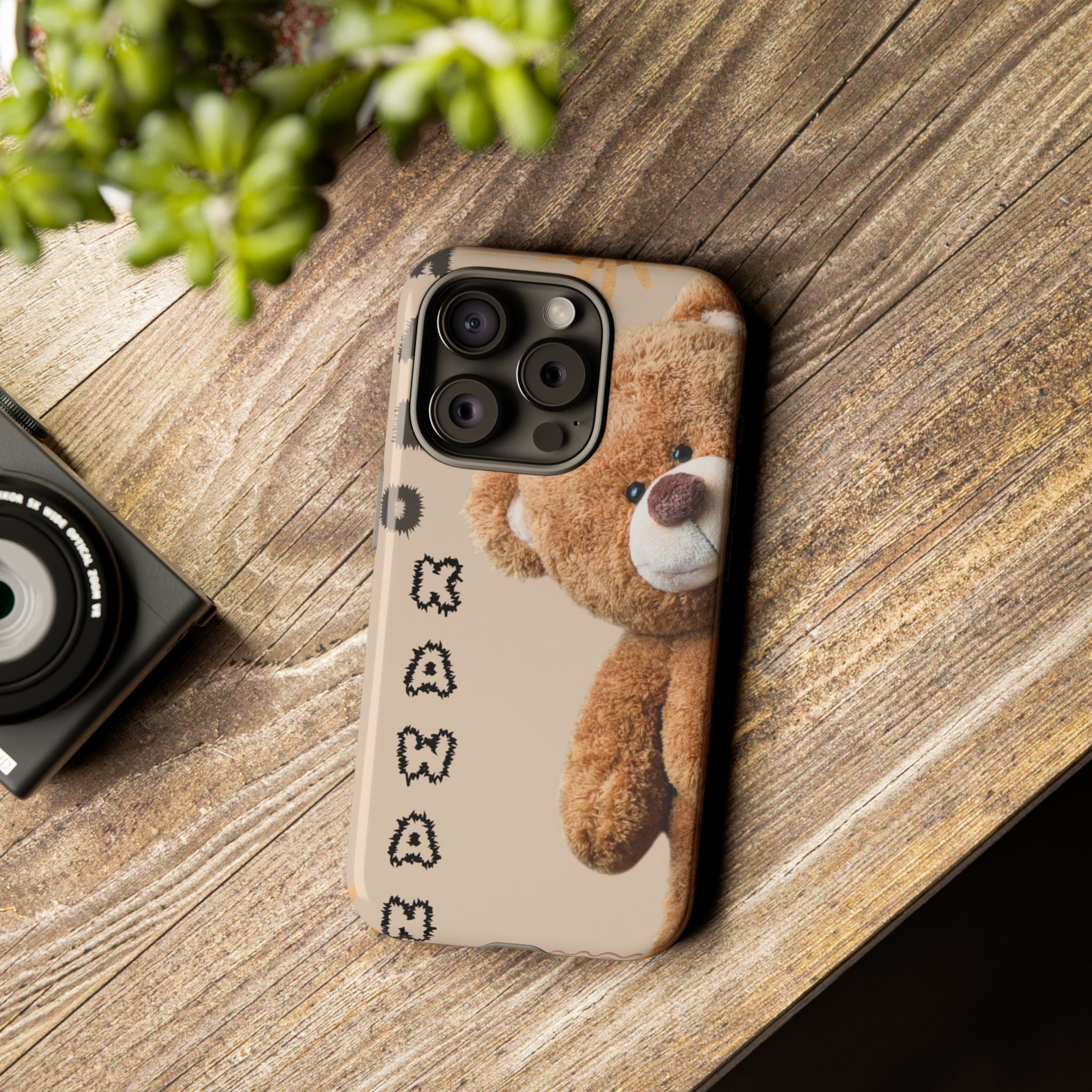 Cute Teddy Bear Phone Case — Personalized "Kawan" Design