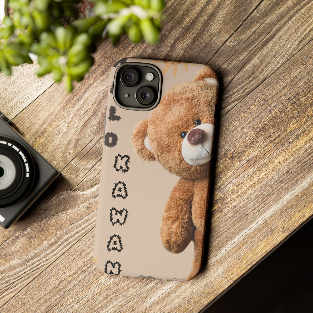 Cute Teddy Bear Phone Case — Personalized "Kawan" Design