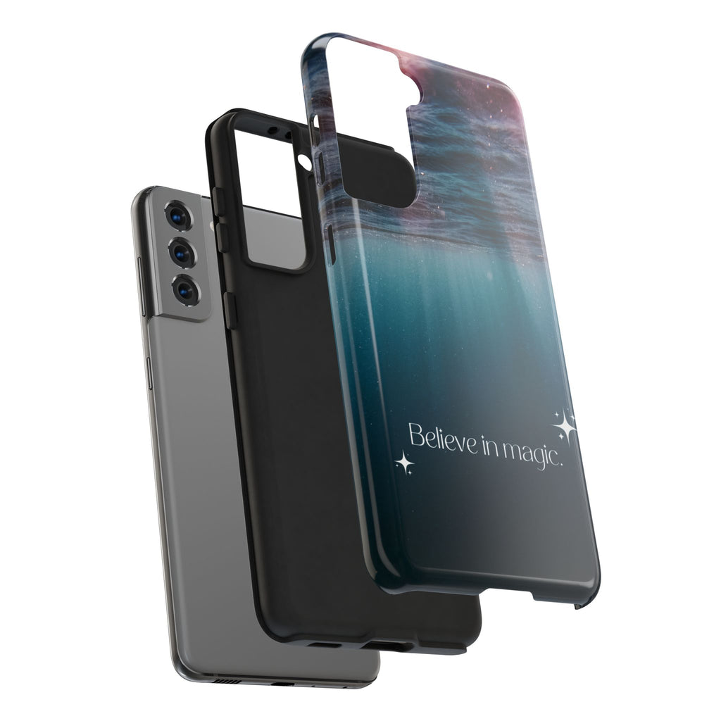 Believe in Magic Phone Case — Mystical Ocean Galaxy Tough Phone Case