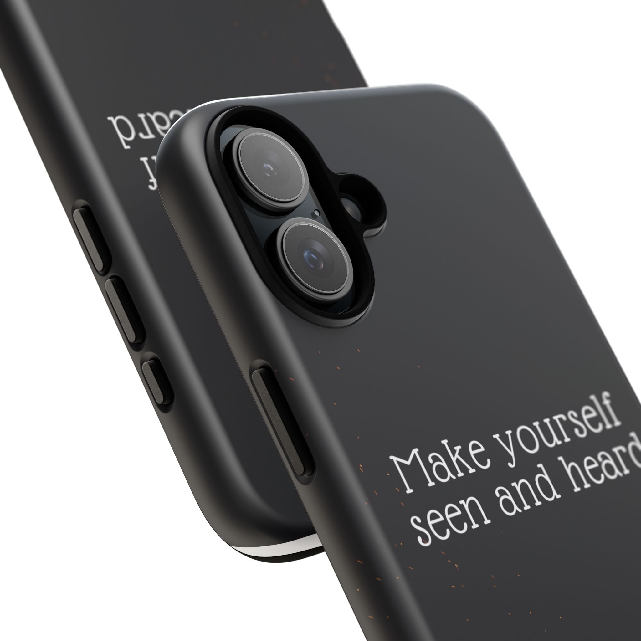 Phone Case — "Make Yourself Seen and Heard" Fire Graphic Protective Cover
