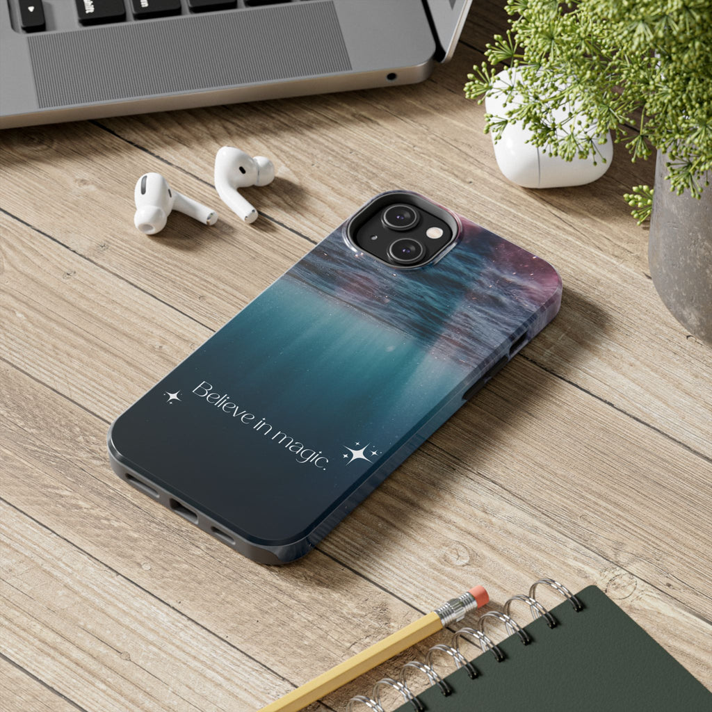 Believe in Magic Phone Case — Mystical Ocean Galaxy Tough Phone Case