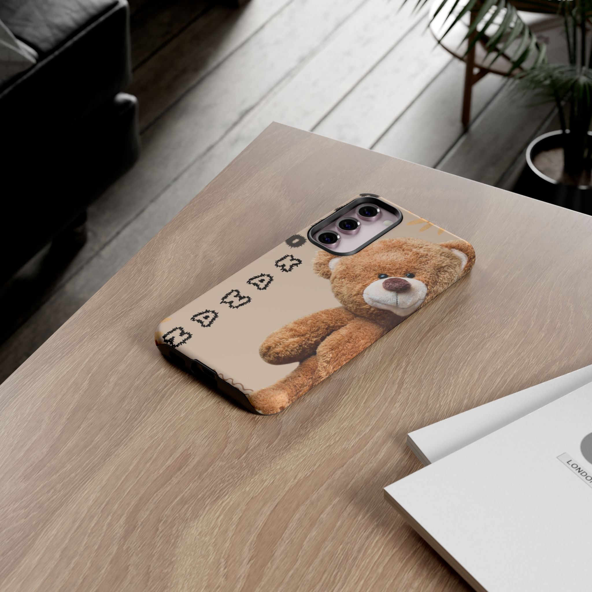 Cute Teddy Bear Phone Case — Personalized "Kawan" Design