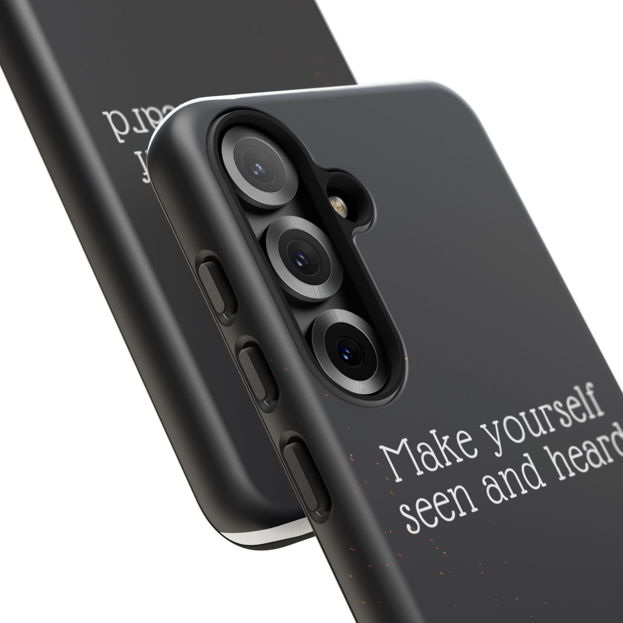 Phone Case — "Make Yourself Seen and Heard" Fire Graphic Protective Cover
