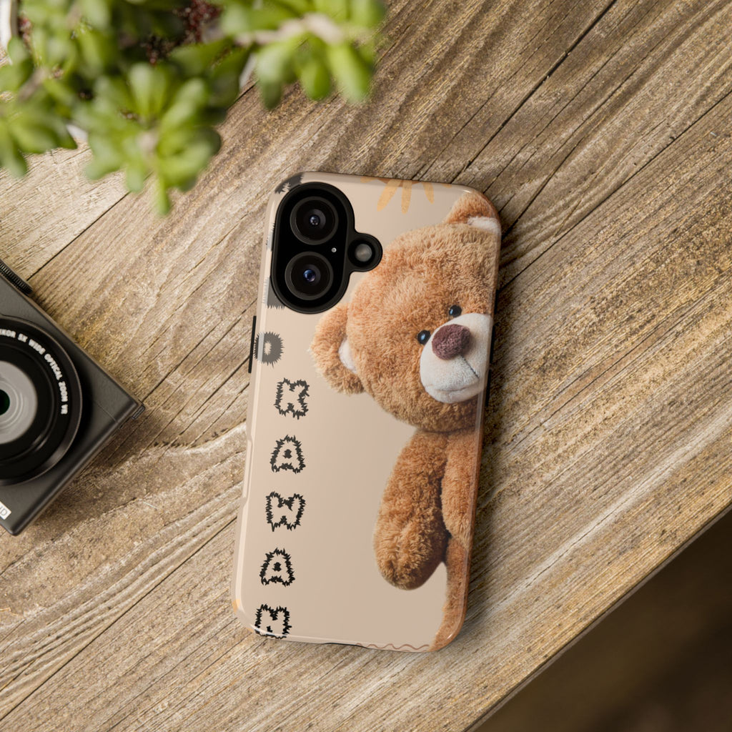 Cute Teddy Bear Phone Case — Personalized "Kawan" Design