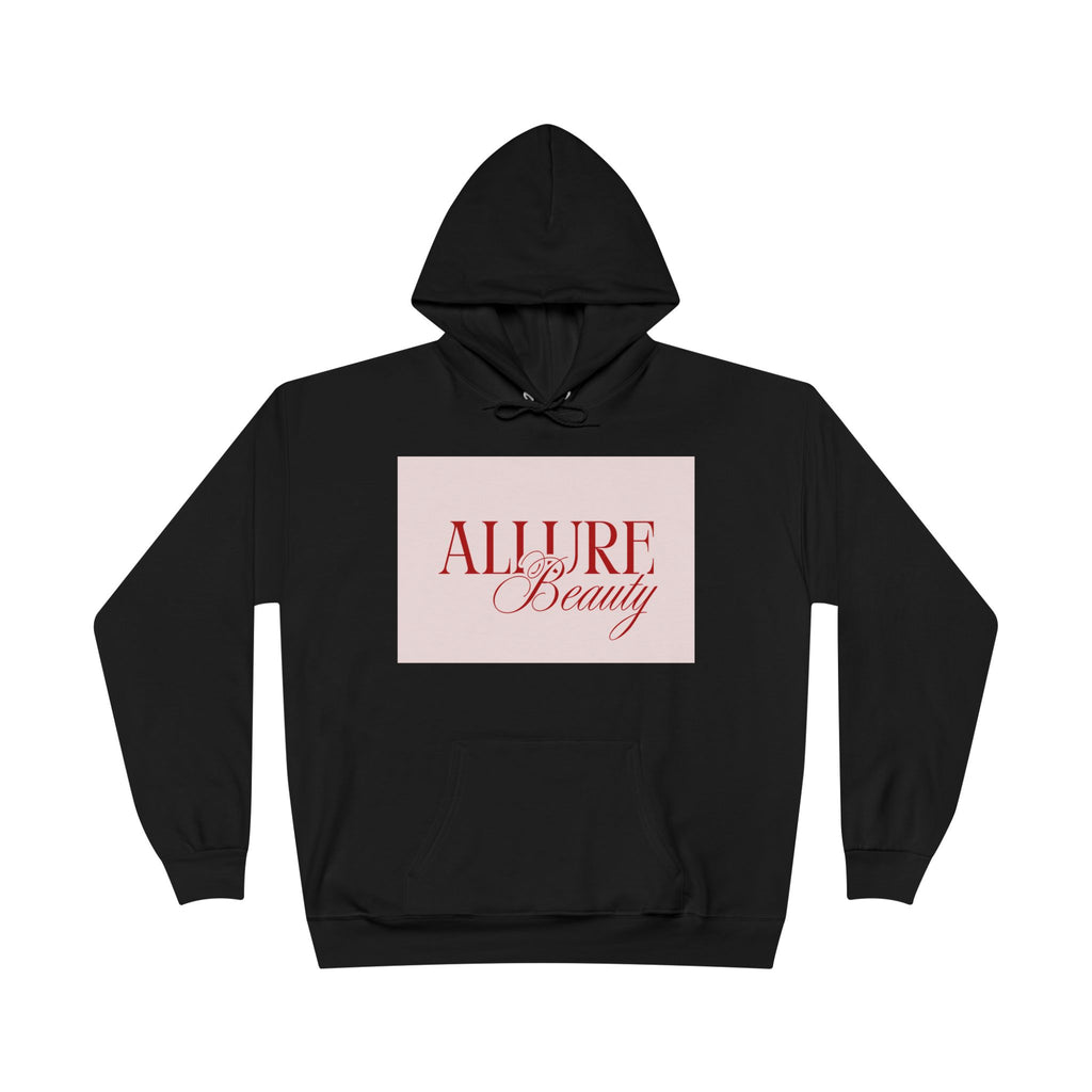 Unisex Allure Beauty Hoodie — Pink Logo Pullover for Beauty Lovers