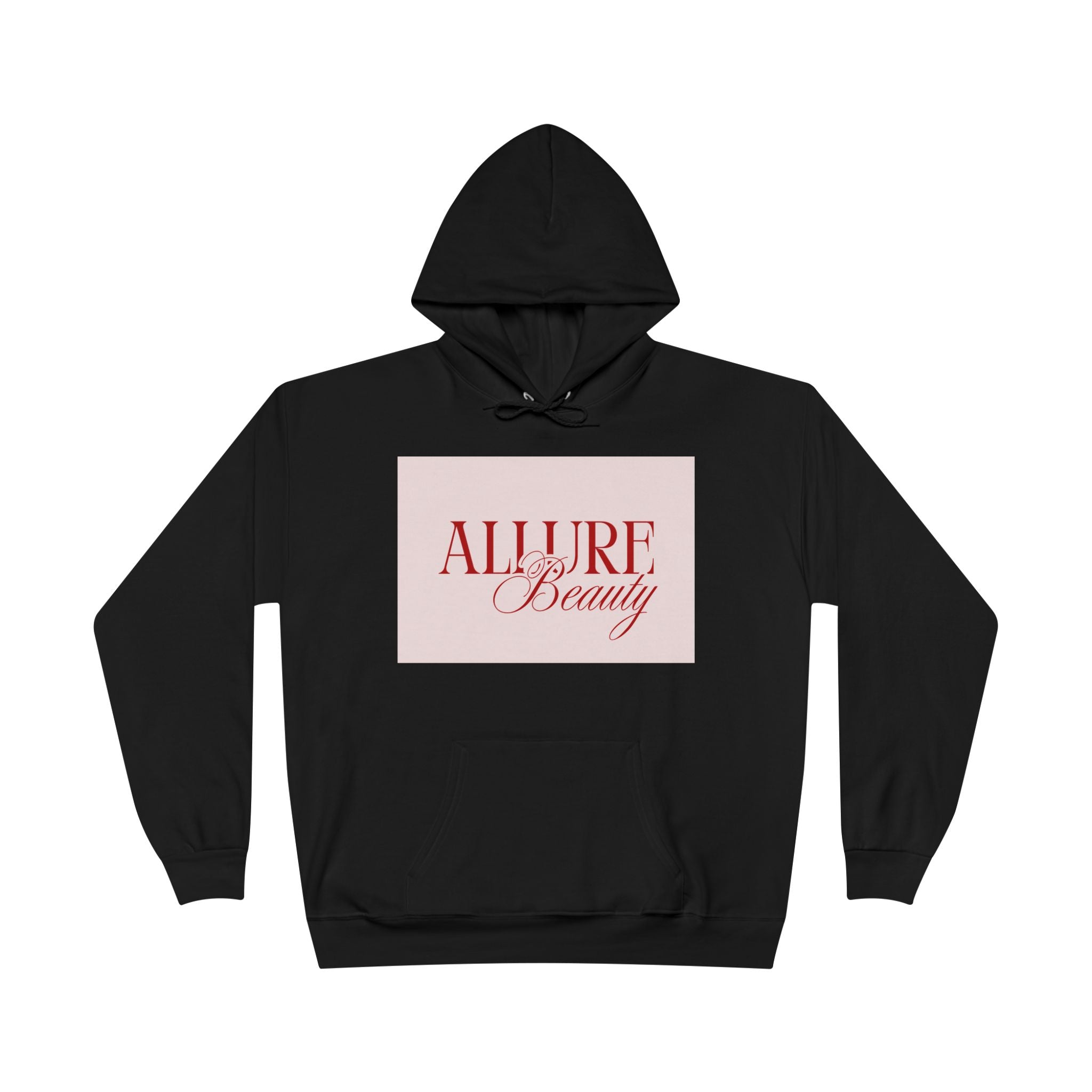 Unisex Allure Beauty Hoodie — Pink Logo Pullover for Beauty Lovers