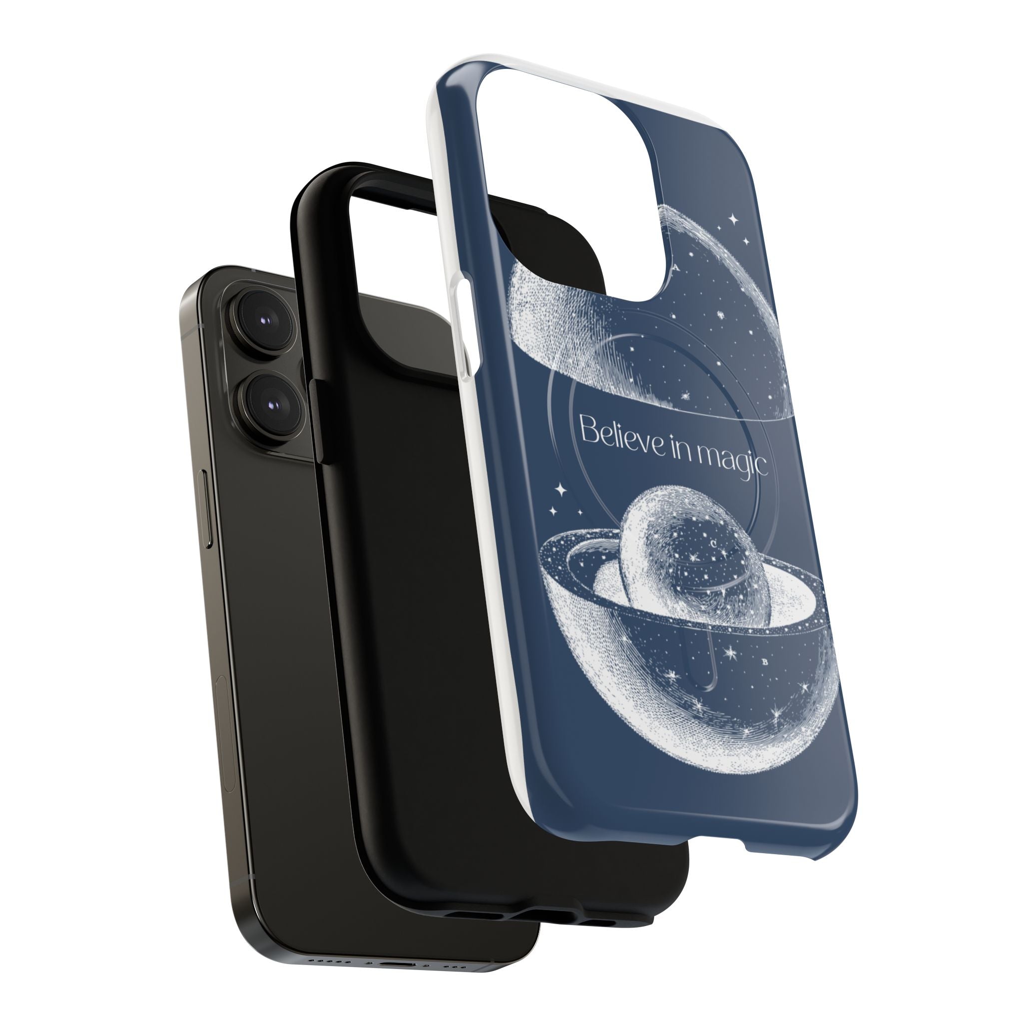 Believe in Magic Phone Case — Protective Magnetic Tough Case with Celestial Design