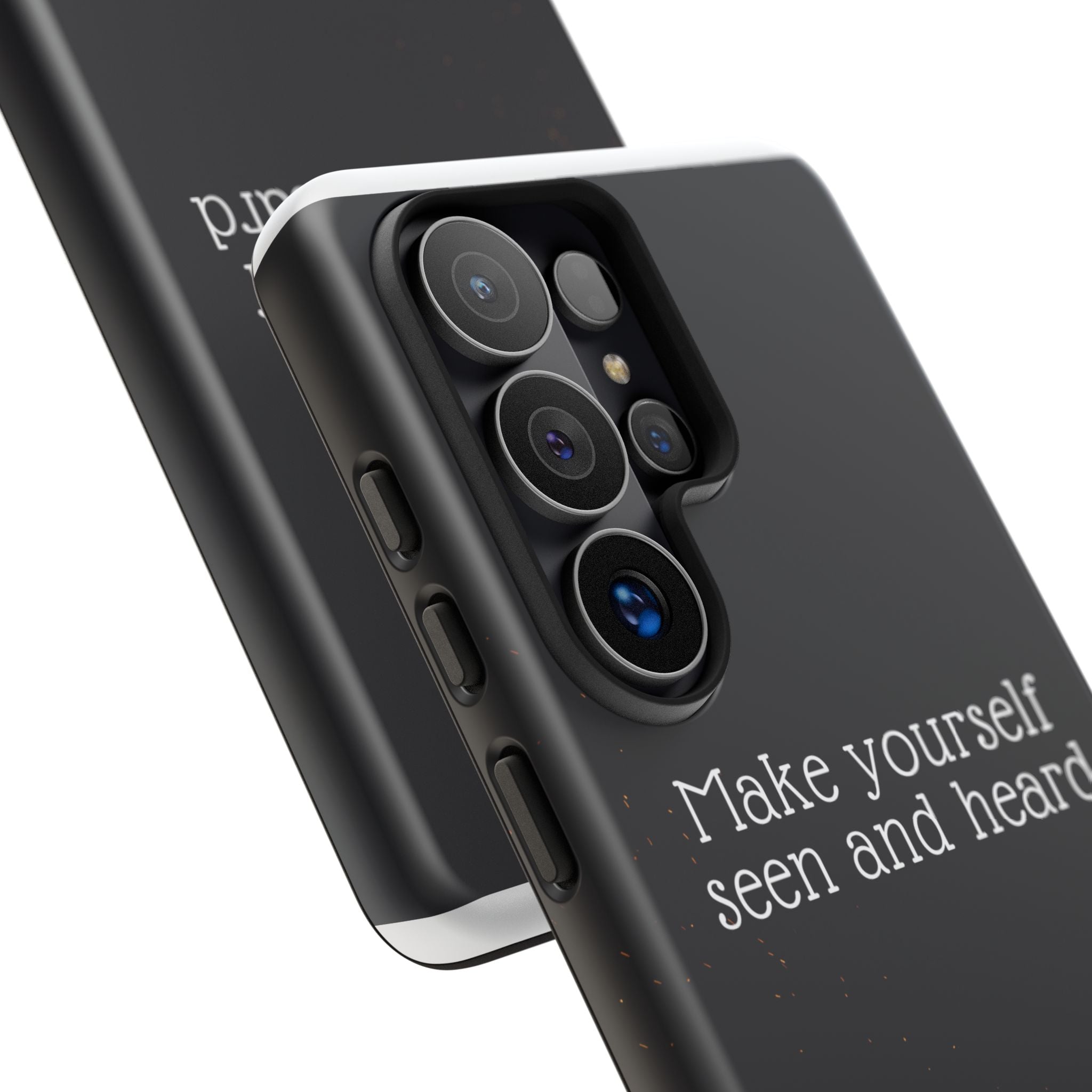 Phone Case — "Make Yourself Seen and Heard" Fire Graphic Protective Cover