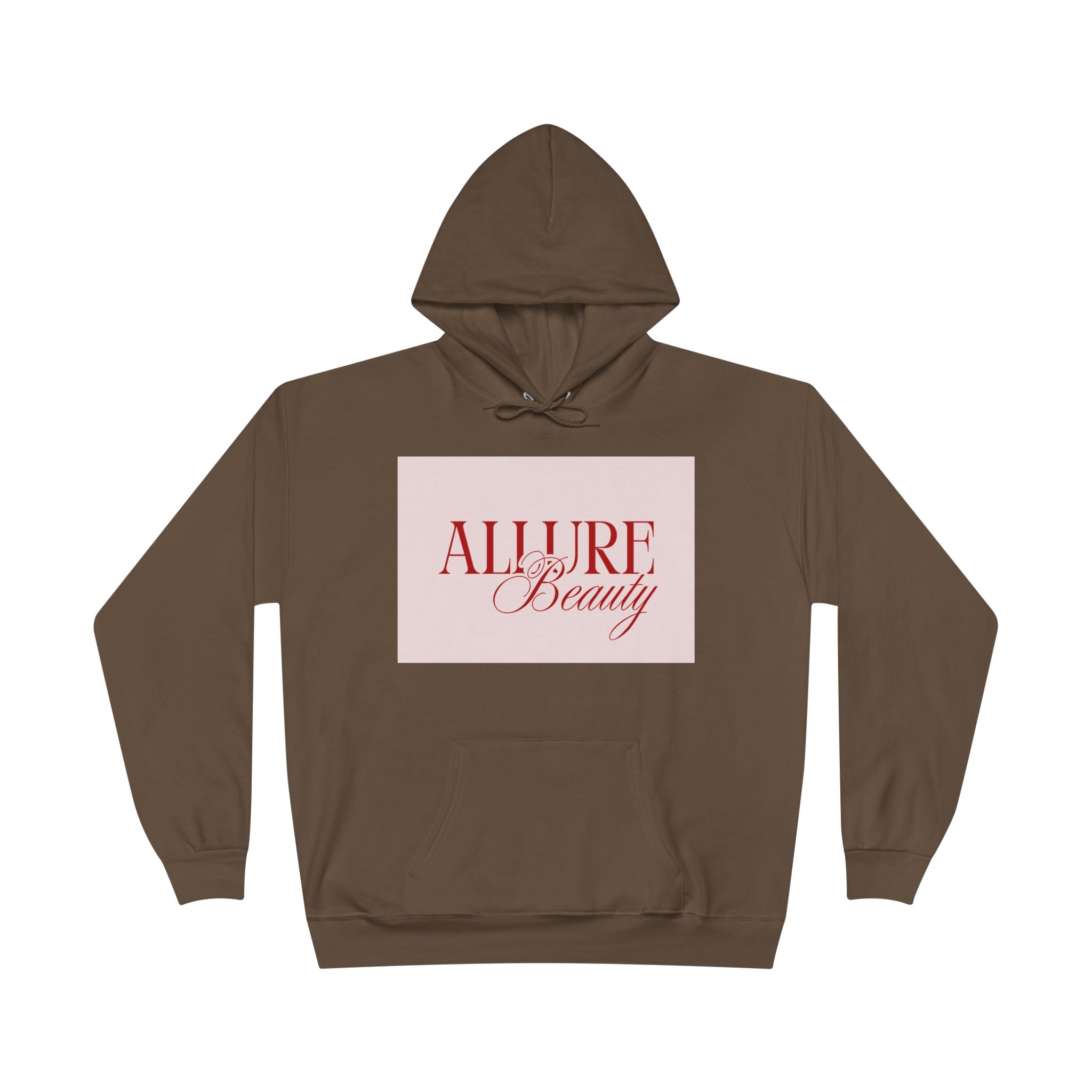 Unisex Allure Beauty Hoodie — Pink Logo Pullover for Beauty Lovers