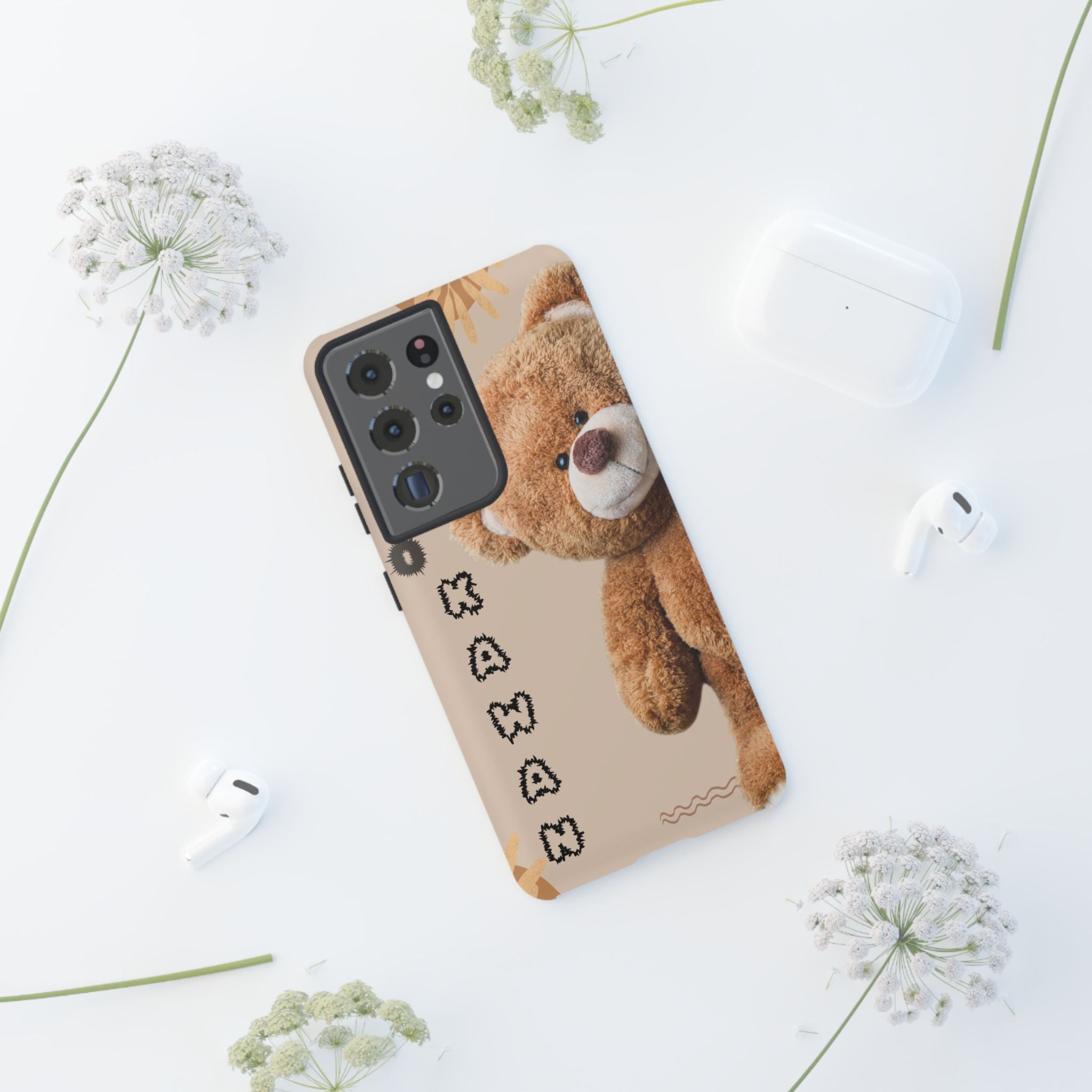 Cute Teddy Bear Phone Case — Personalized "Kawan" Design