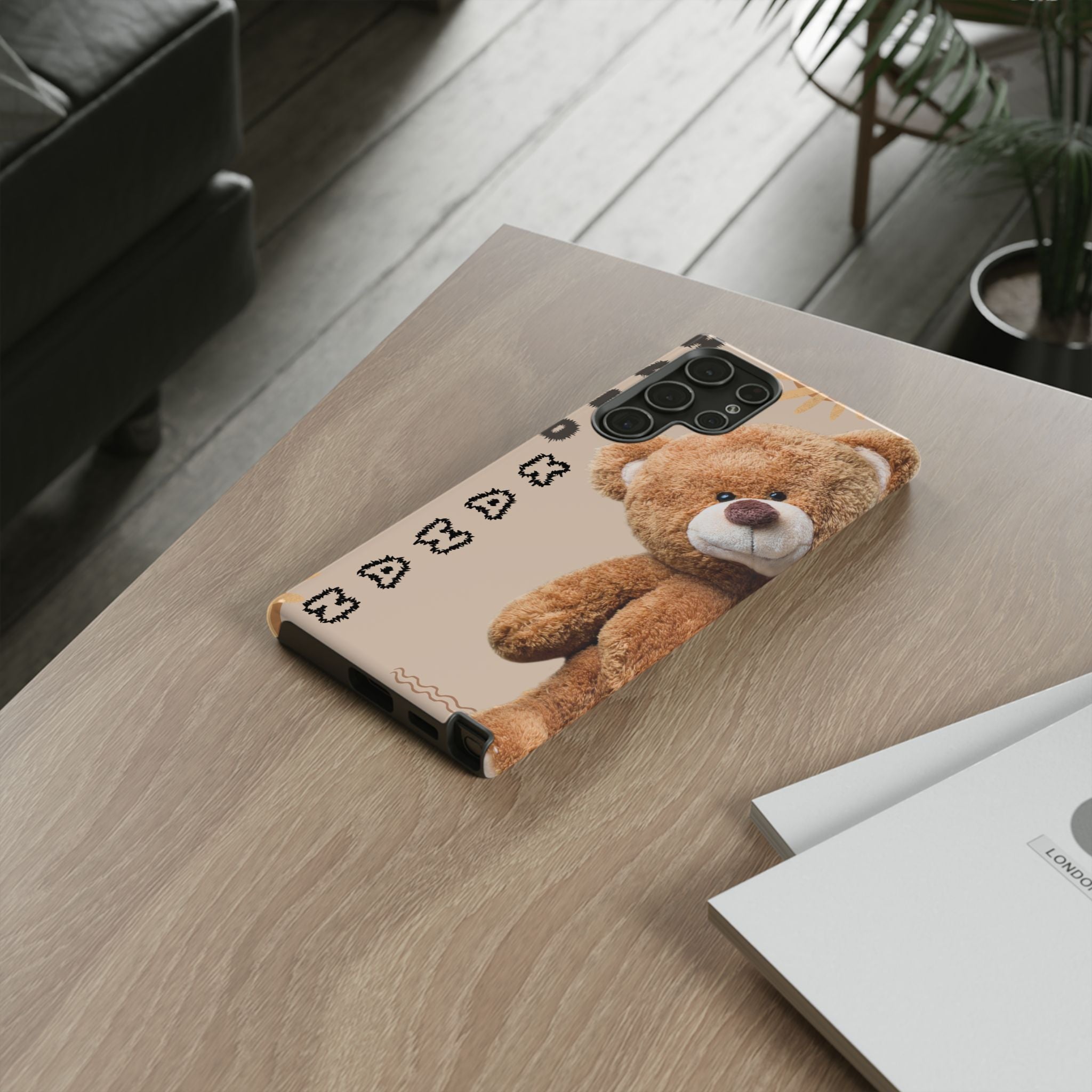 Cute Teddy Bear Phone Case — Personalized "Kawan" Design