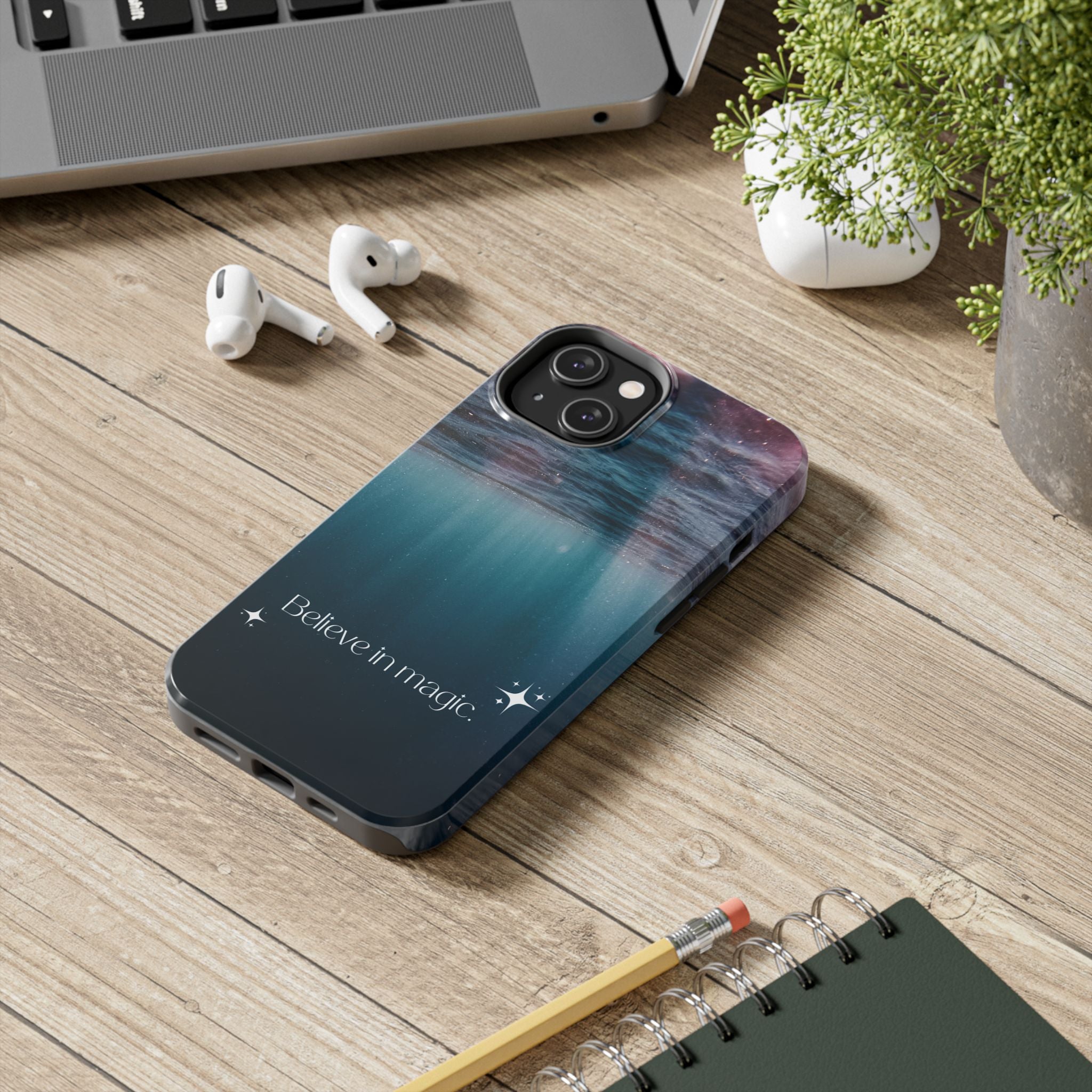 Believe in Magic Phone Case — Mystical Ocean Galaxy Tough Phone Case