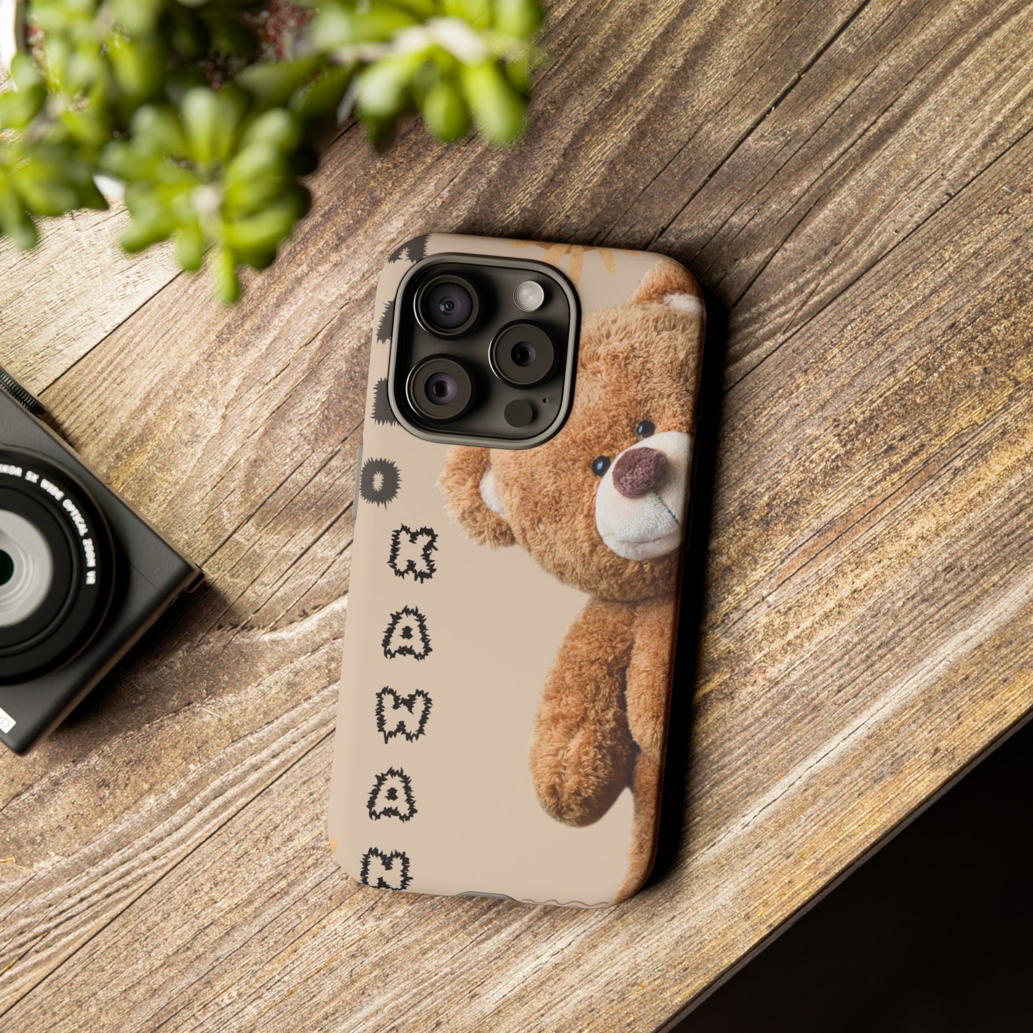 Cute Teddy Bear Phone Case — Personalized "Kawan" Design