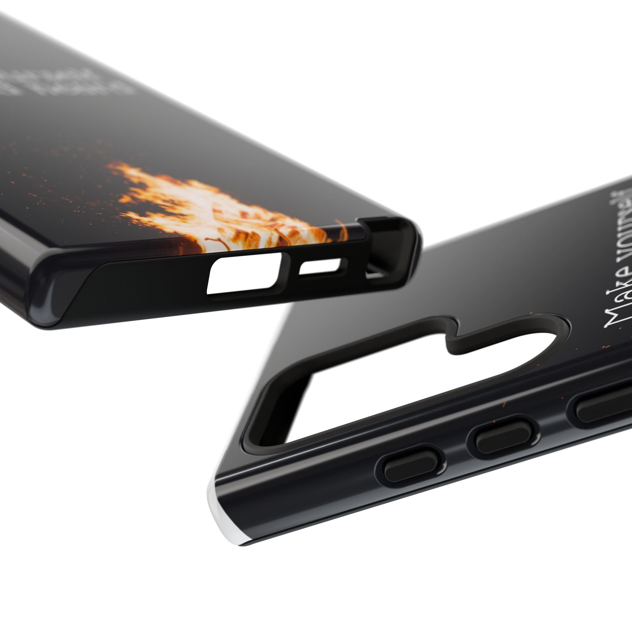 Phone Case — "Make Yourself Seen and Heard" Fire Graphic Protective Cover