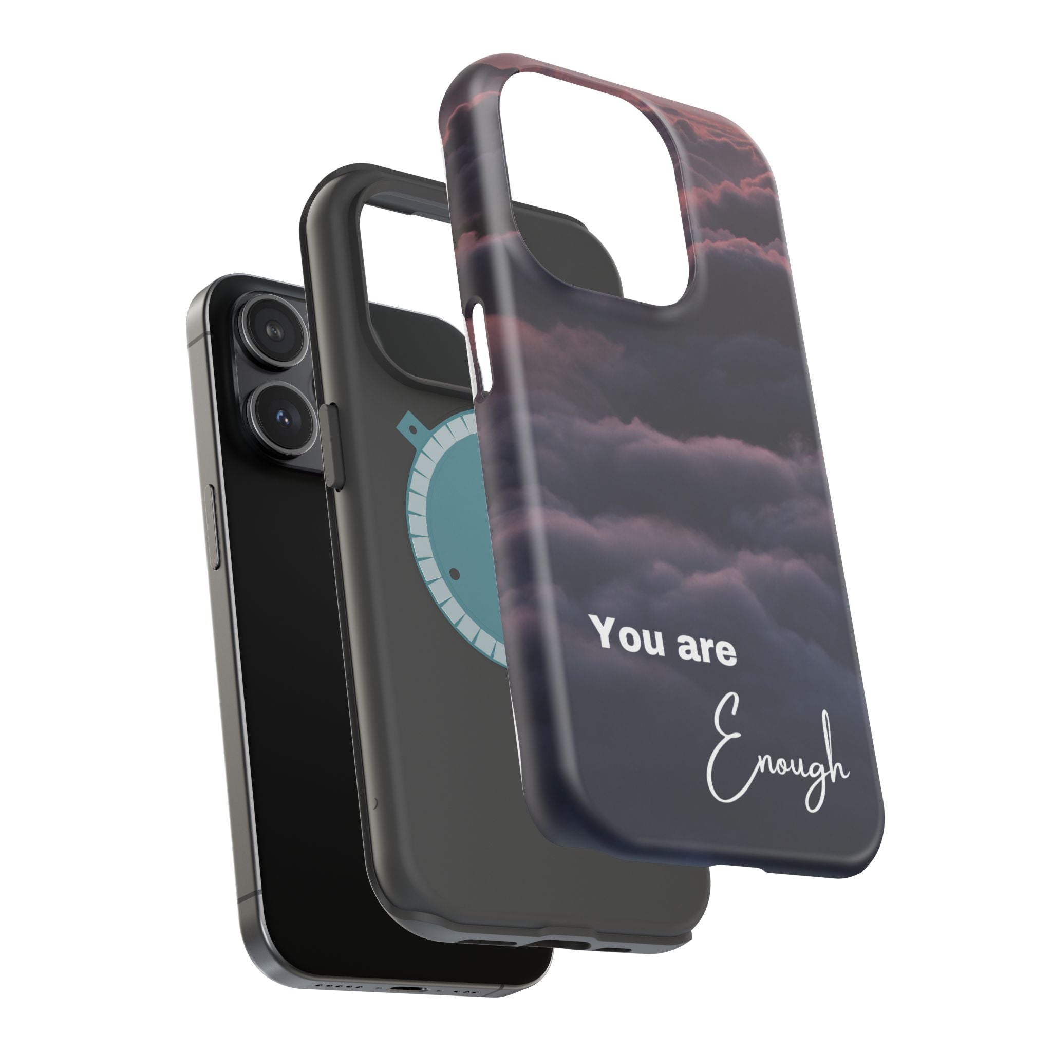 Phone Case — 'You Are Enough' Cloudy Sky Magnetic Impact-Resistant Case