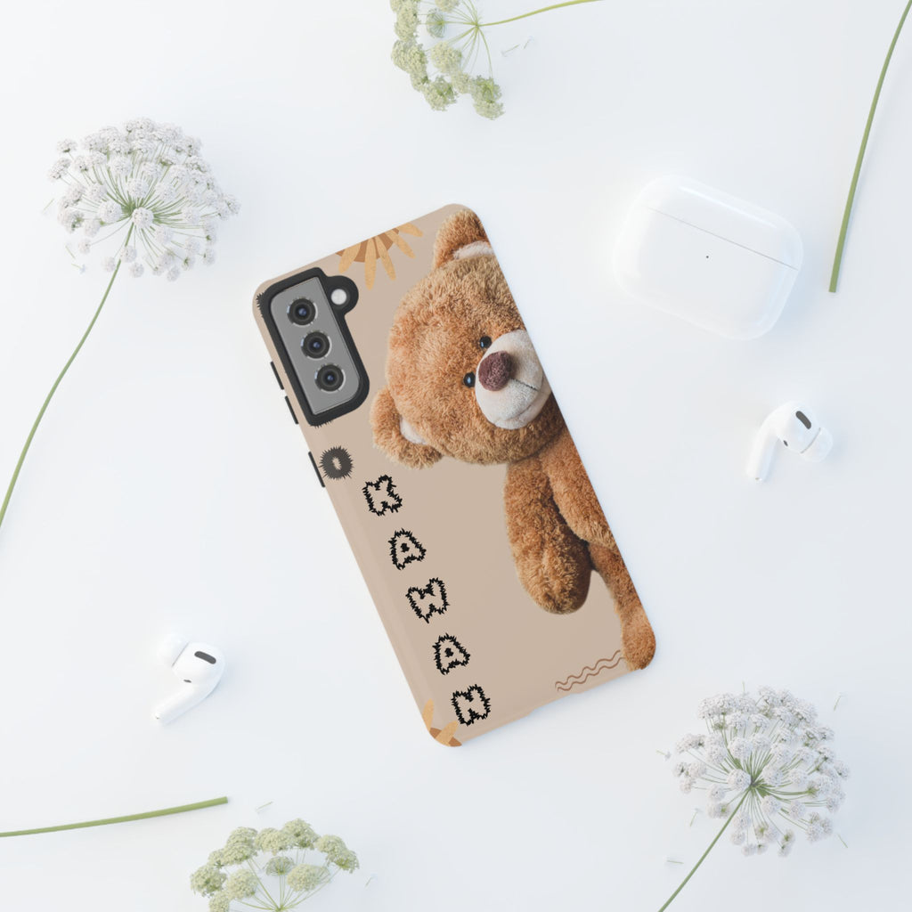 Cute Teddy Bear Phone Case — Personalized "Kawan" Design