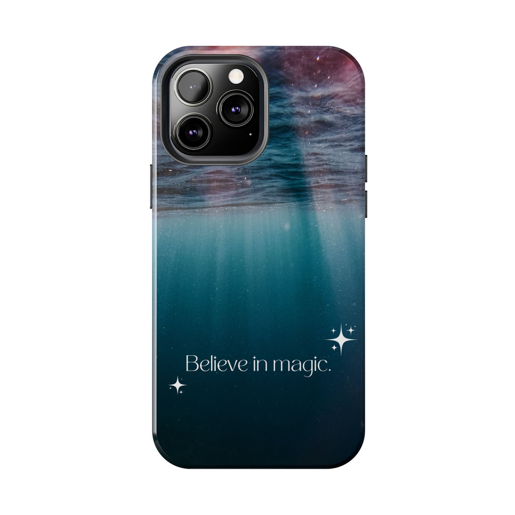 Believe in Magic Phone Case — Mystical Ocean Galaxy Tough Phone Case