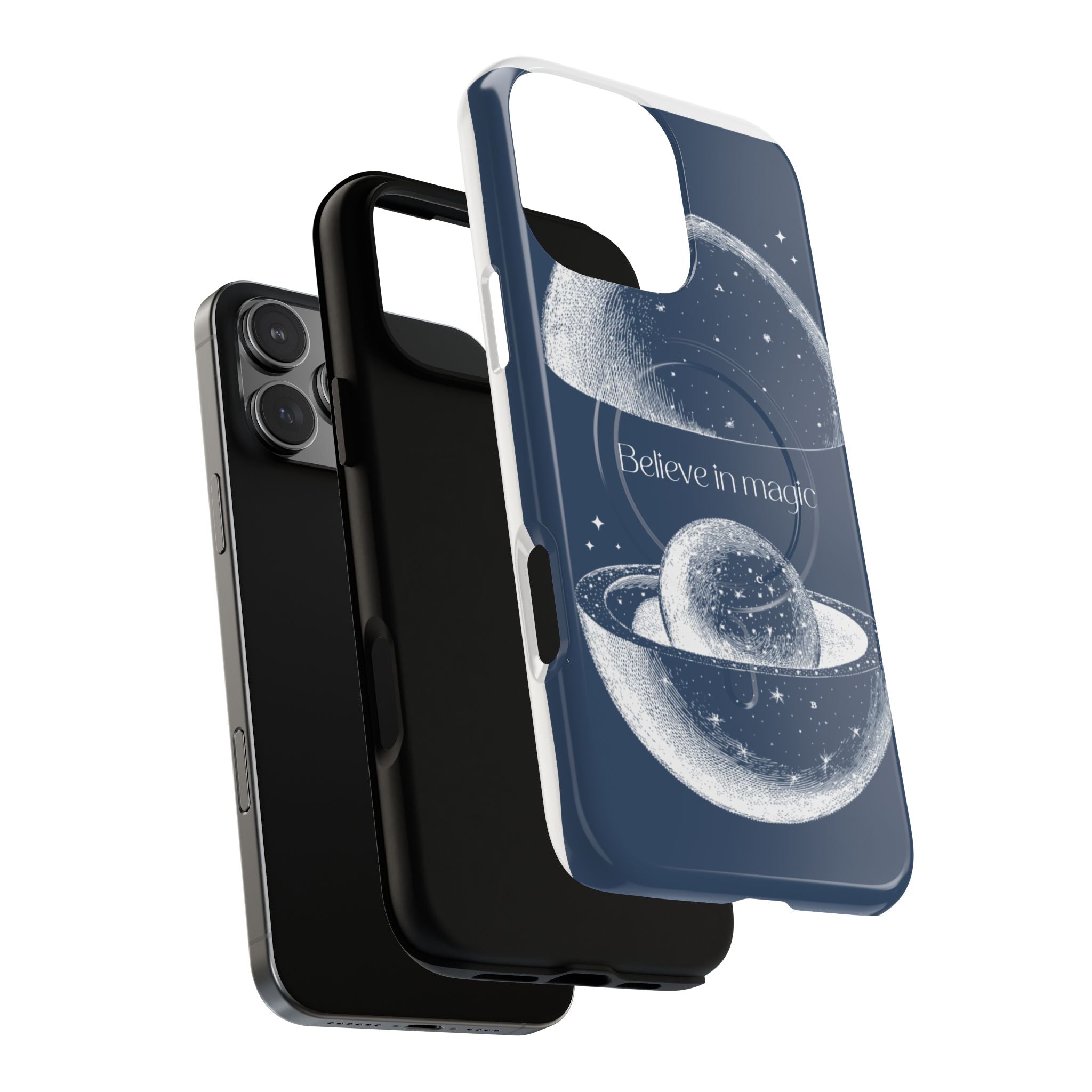 Believe in Magic Phone Case — Protective Magnetic Tough Case with Celestial Design