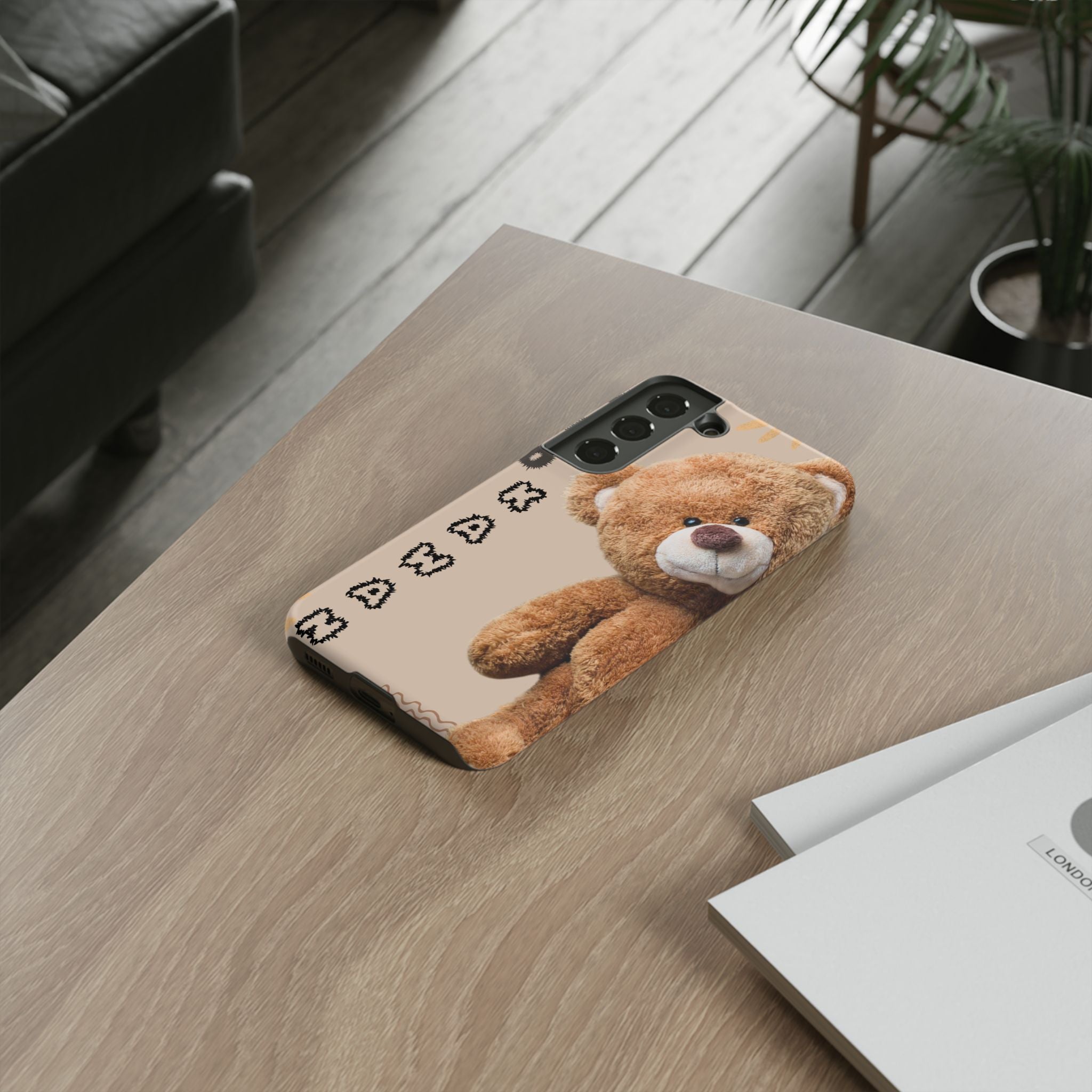 Cute Teddy Bear Phone Case — Personalized "Kawan" Design